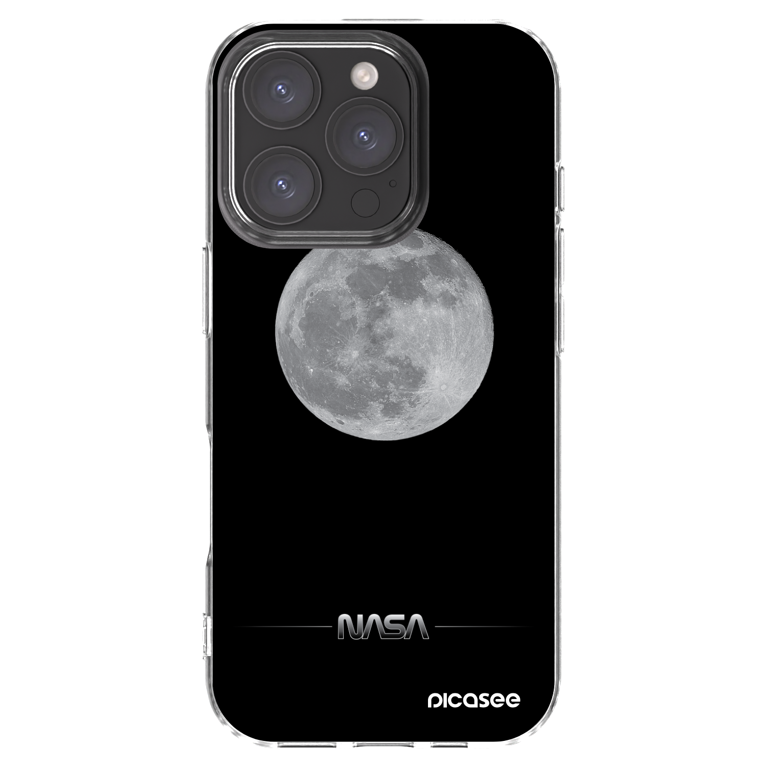 Picasee silikónový prehľadný obal pre Apple iPhone 16 Pro - Moon Minimal