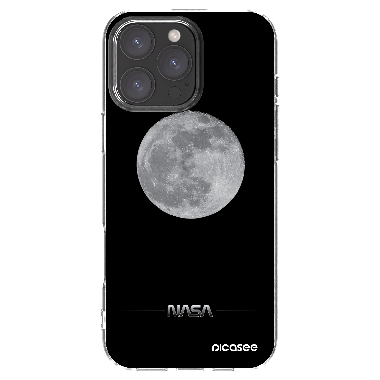 Silikónový prehľadný obal pre Apple iPhone 16 Pro Max - Moon Minimal