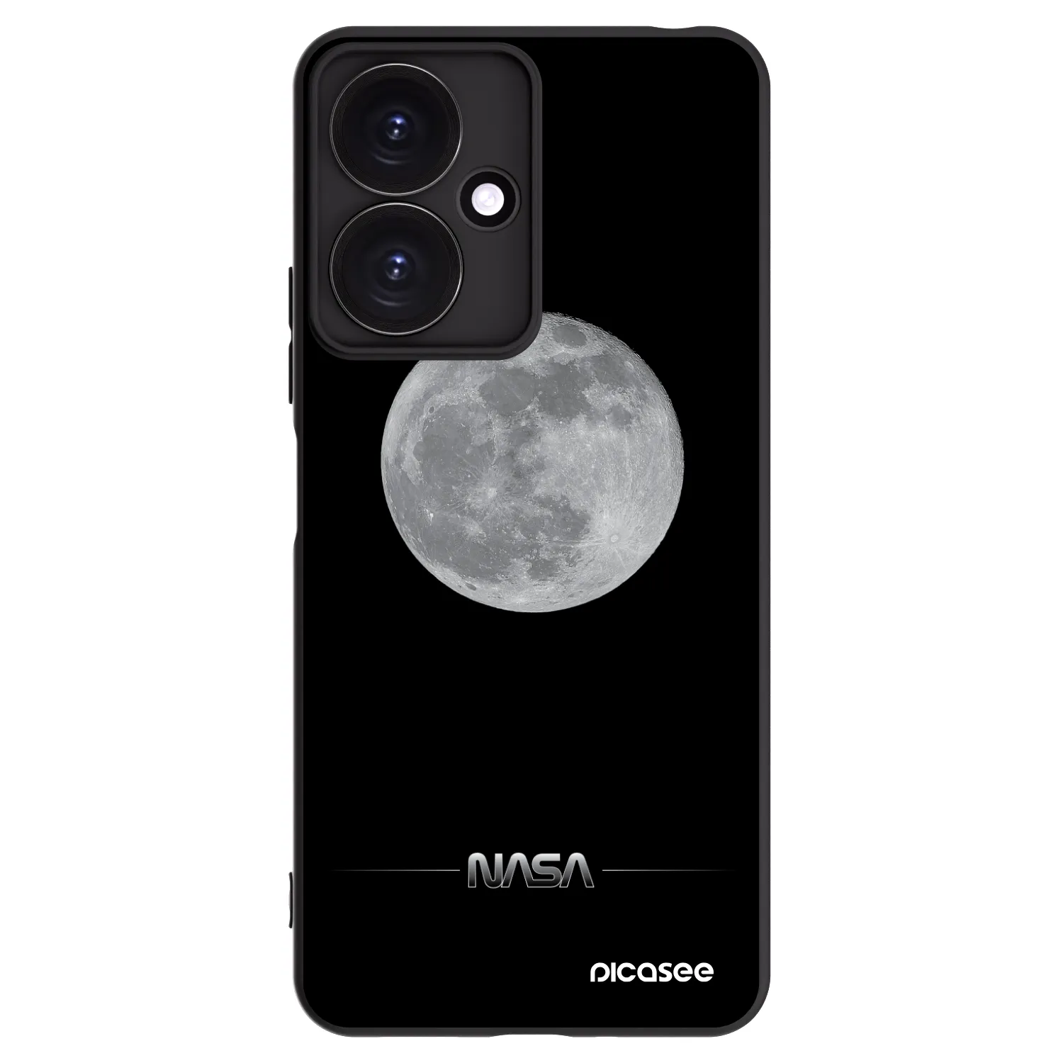 Picasee silikónový čierny obal pre Xiaomi Redmi 13C 5G - Moon Minimal