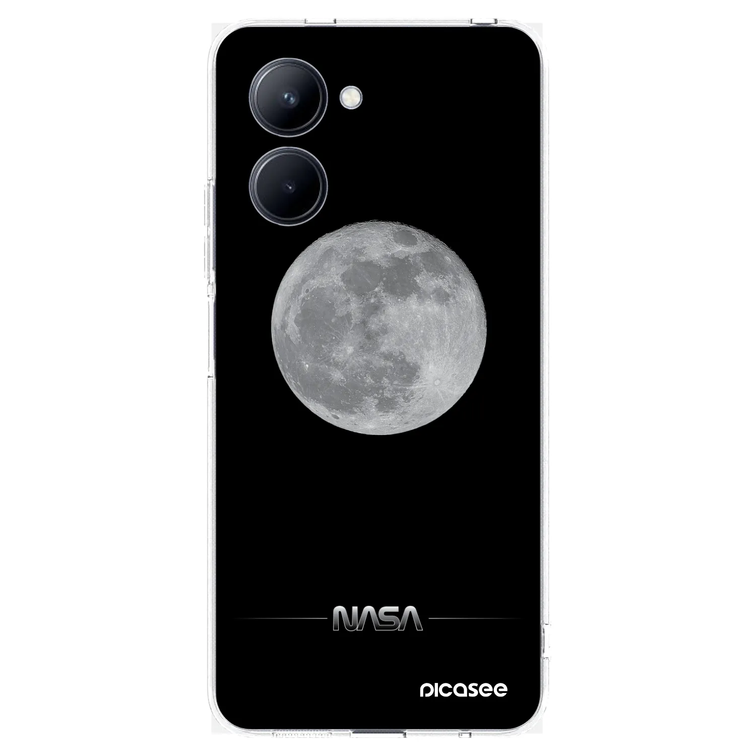 Picasee silikónový prehľadný obal pre Realme C33 (2023) - Moon Minimal