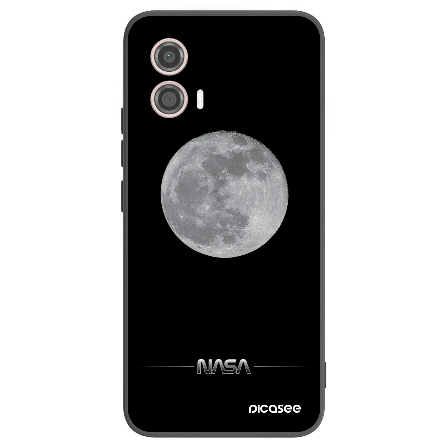 Picasee silikónový čierny obal pre Motorola Moto G53 5G - Moon Minimal
