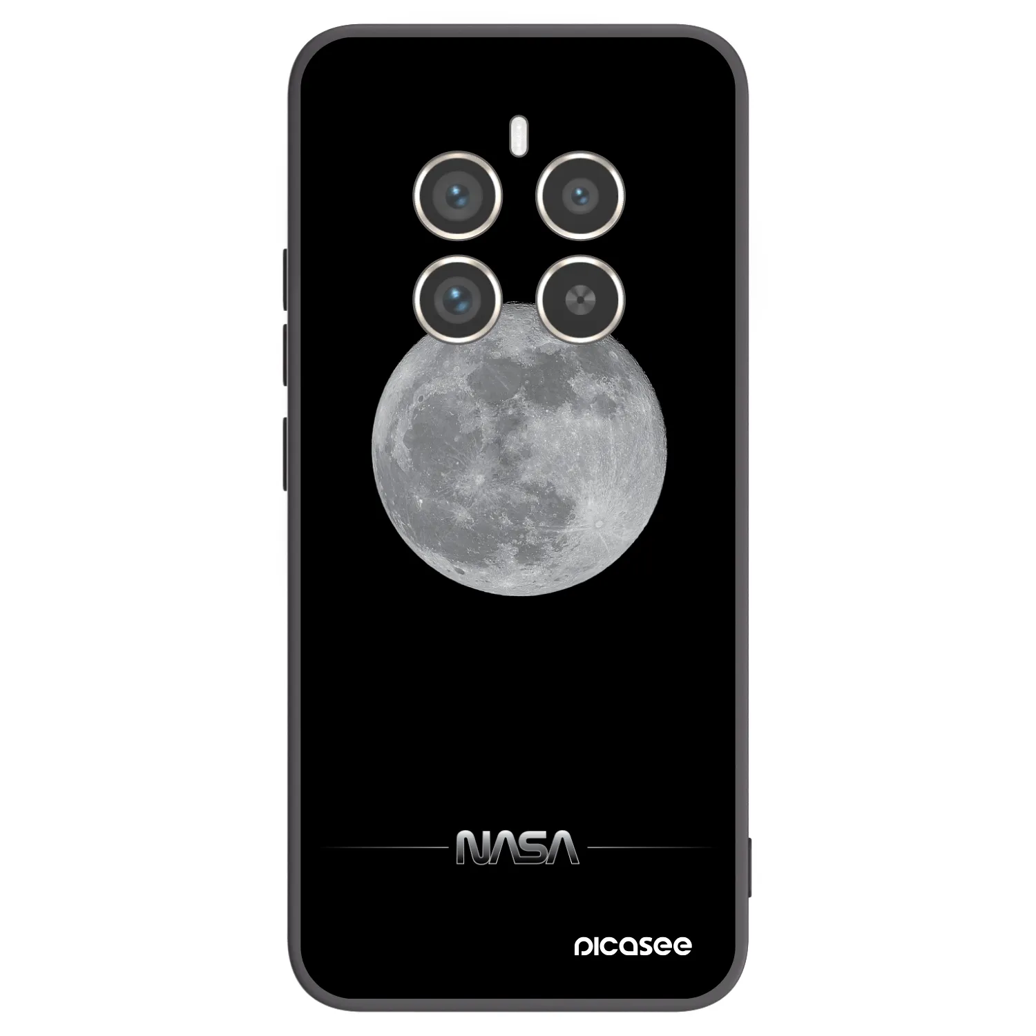 Picasee silikónový čierny obal pre Realme 12 Pro 5G - Moon Minimal