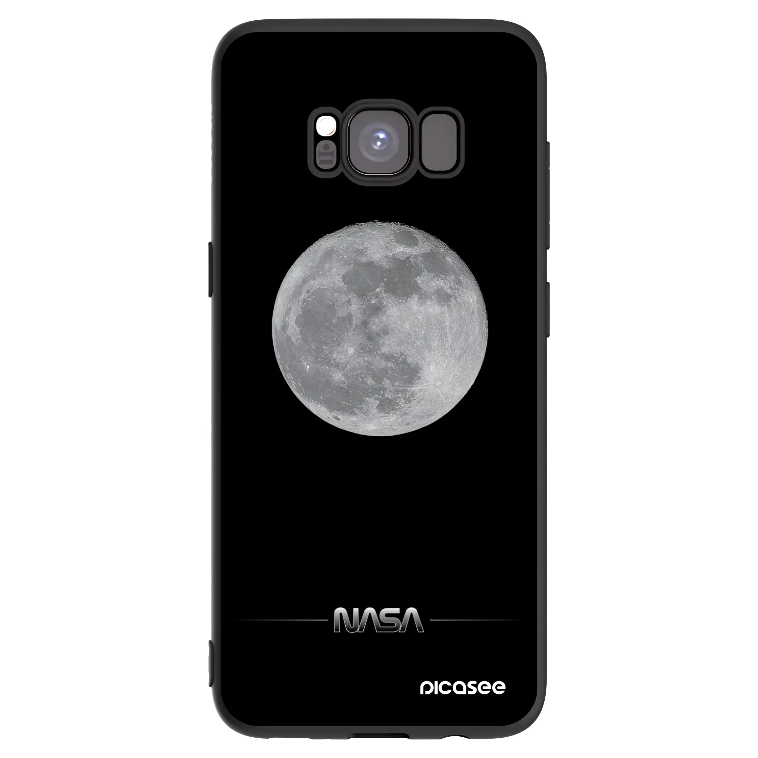 Picasee silikónový čierny obal pre Samsung Galaxy S8 G950F - Moon Minimal