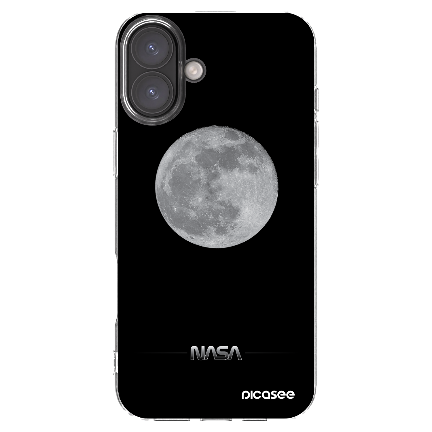 Picasee silikónový prehľadný obal pre Apple iPhone 16 Plus - Moon Minimal
