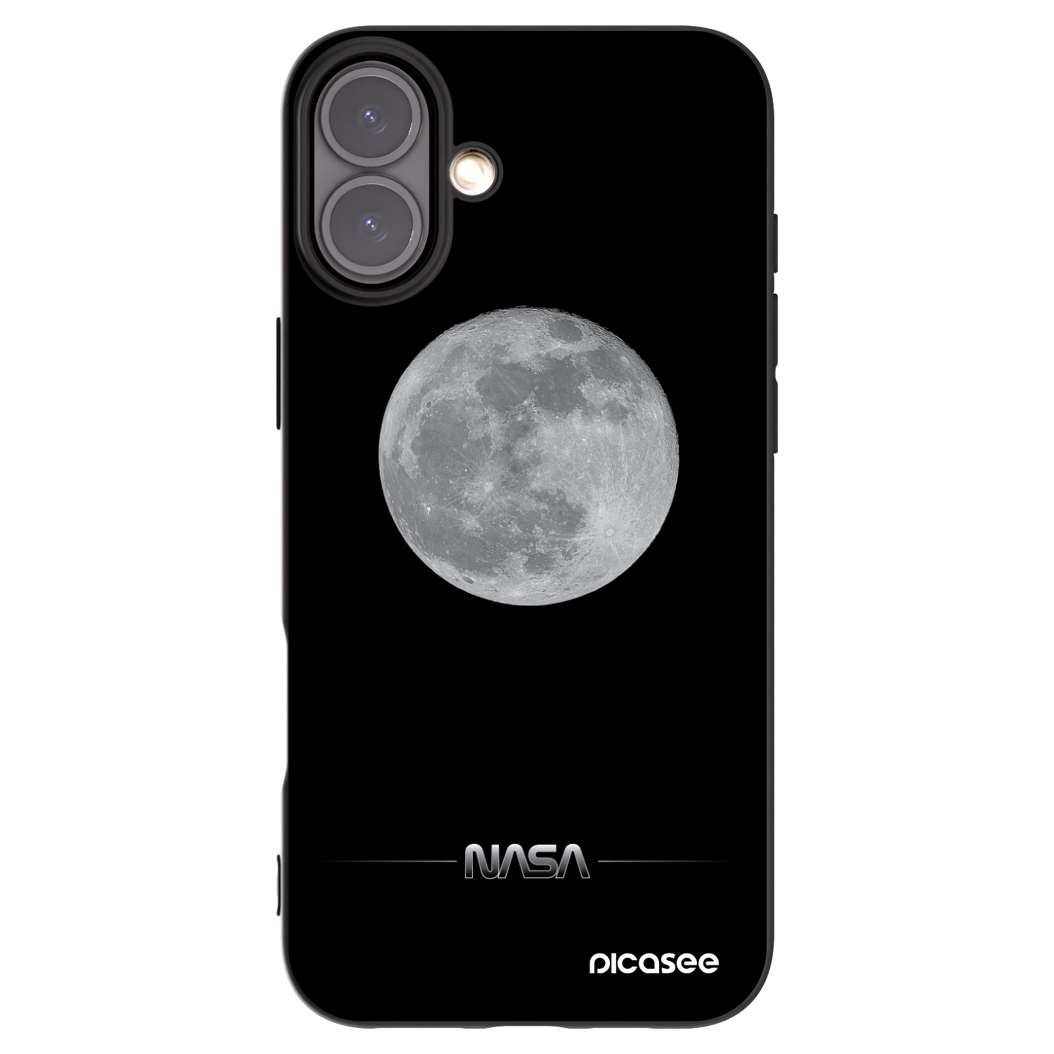 Picasee silikónový čierny obal pre Apple iPhone 16 Plus - Moon Minimal
