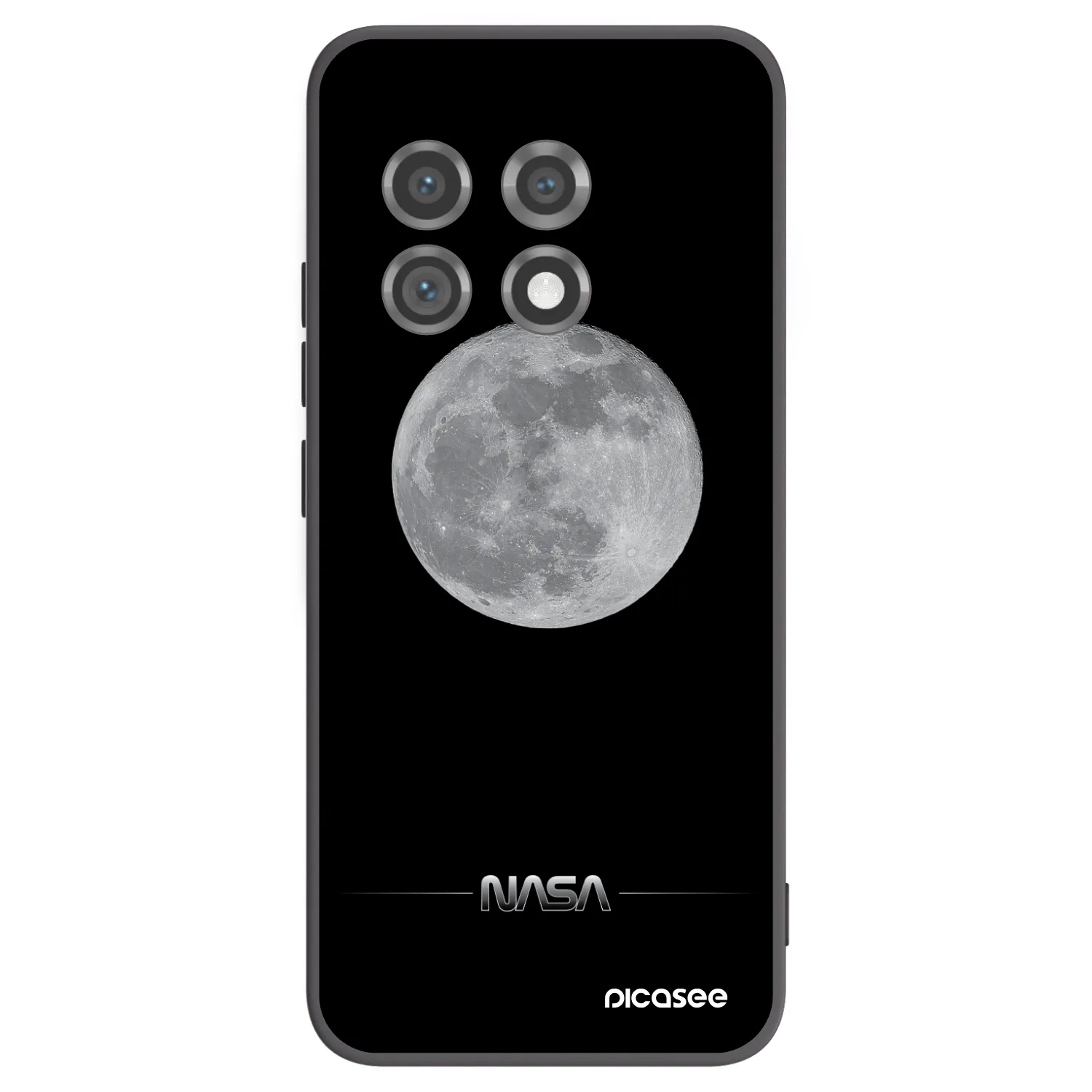 Picasee silikónový čierny obal pre OnePlus 11 5G - Moon Minimal