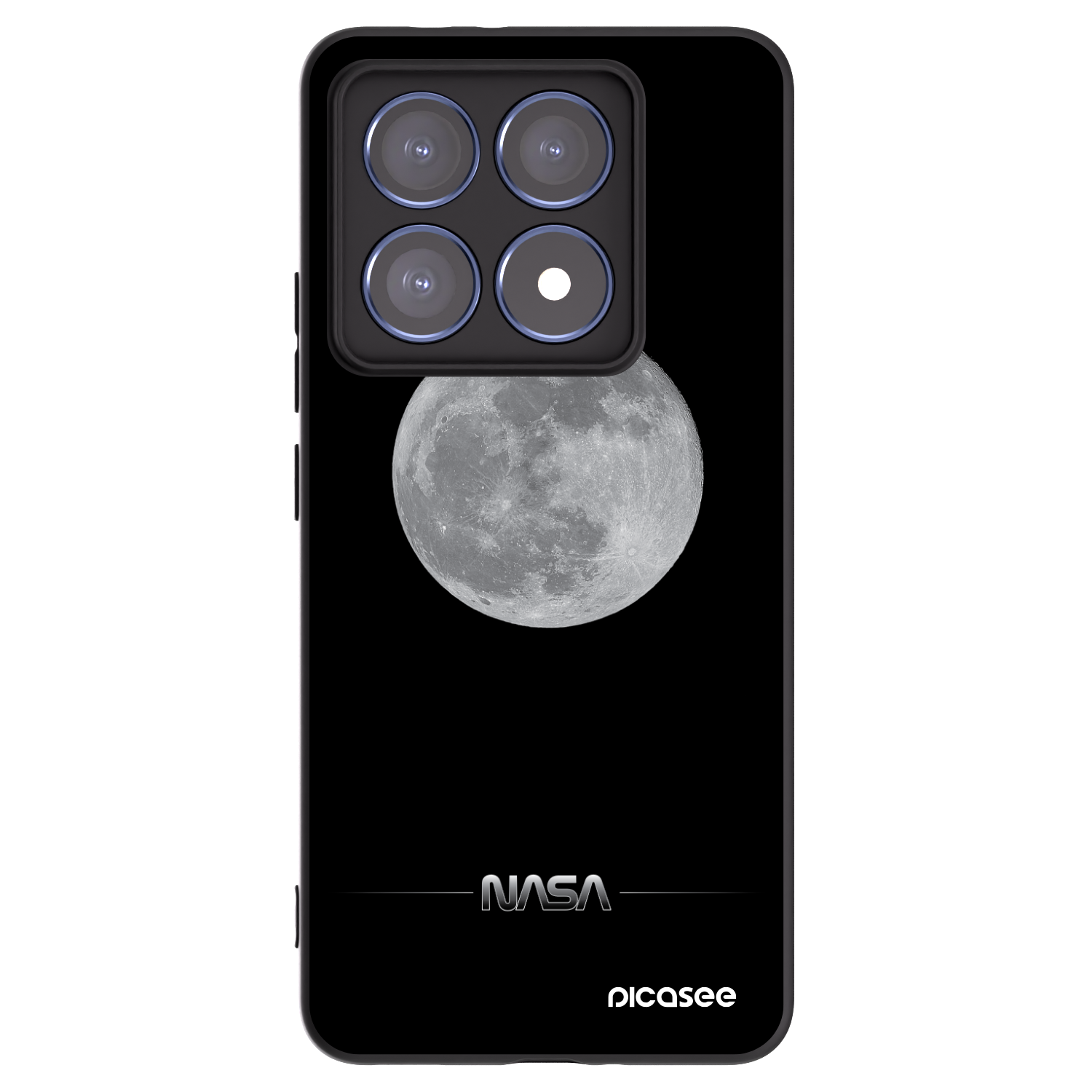 Picasee silikónový čierny obal pre Xiaomi 14T Pro - Moon Minimal