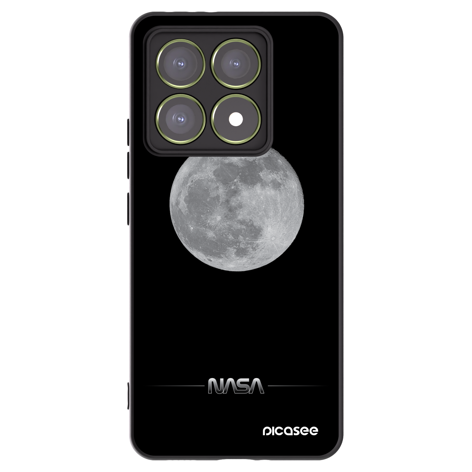Picasee silikónový čierny obal pre Xiaomi 14T - Moon Minimal