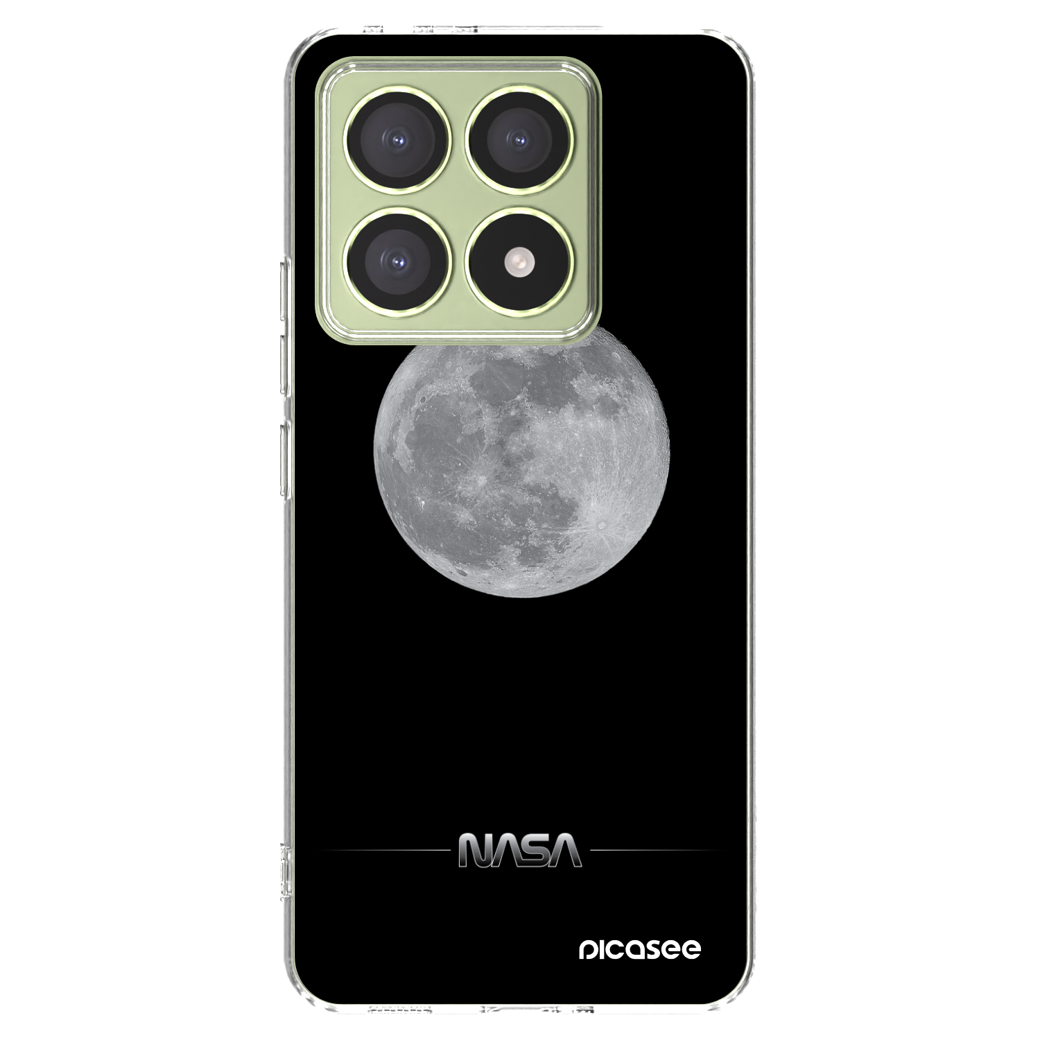 Picasee silikónový prehľadný obal pre Xiaomi 14T - Moon Minimal