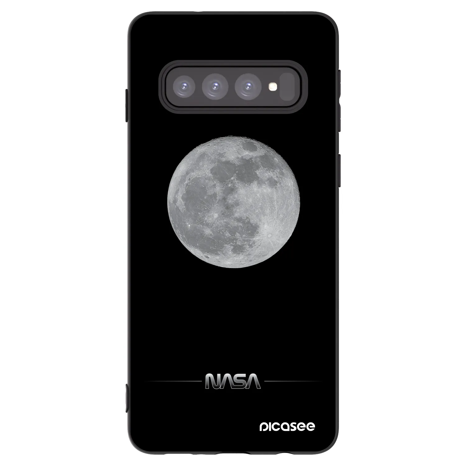 Picasee silikónový čierny obal pre Samsung Galaxy S10 G973 - Moon Minimal