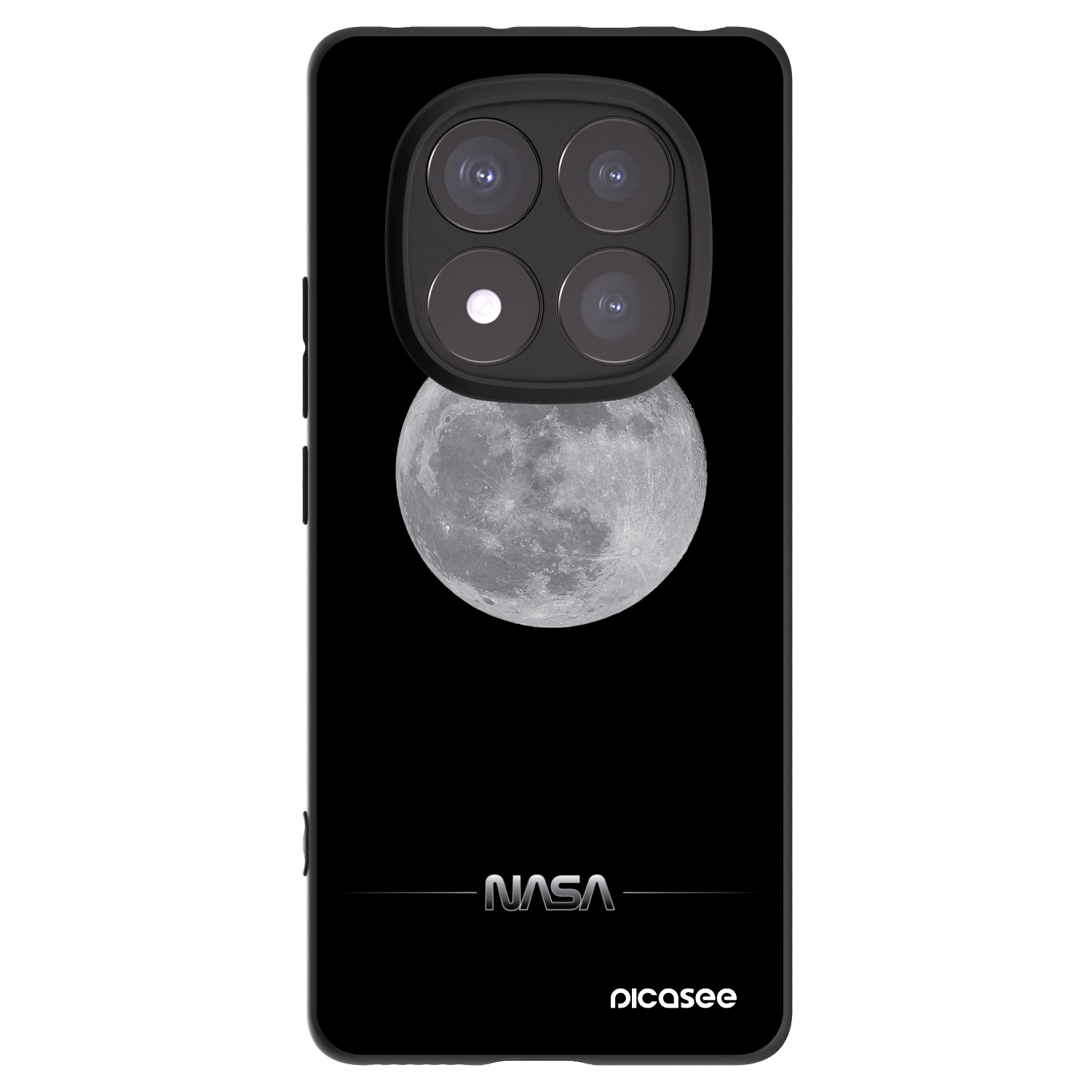 Picasee silikónový čierny obal pre Xiaomi Redmi Note 14 Pro+ 5G - Moon Minimal