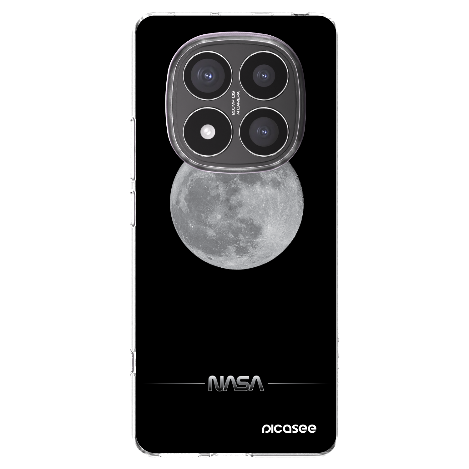 Picasee silikónový prehľadný obal pre Xiaomi Redmi Note 14 Pro+ 5G - Moon Minimal