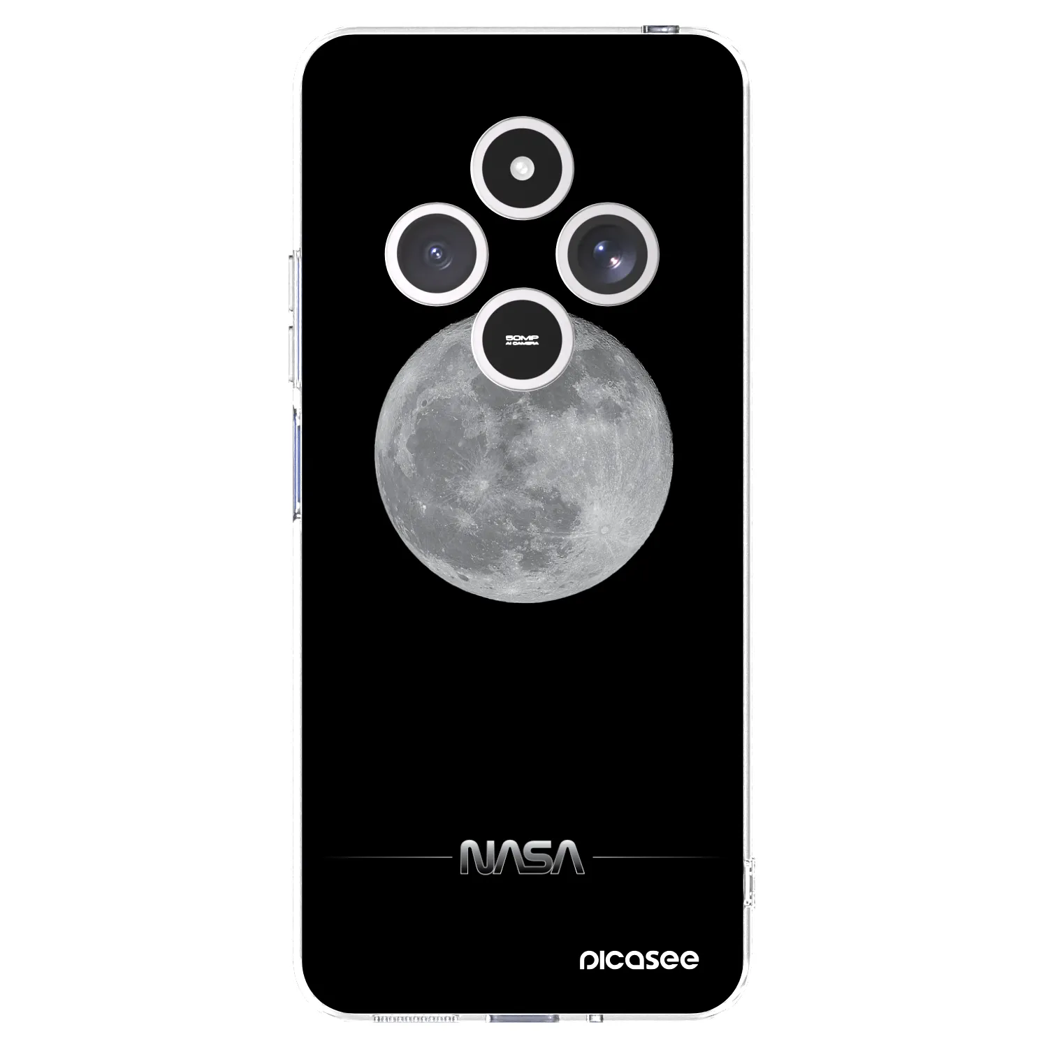 Picasee silikónový prehľadný obal pre Xiaomi Redmi 14C - Moon Minimal