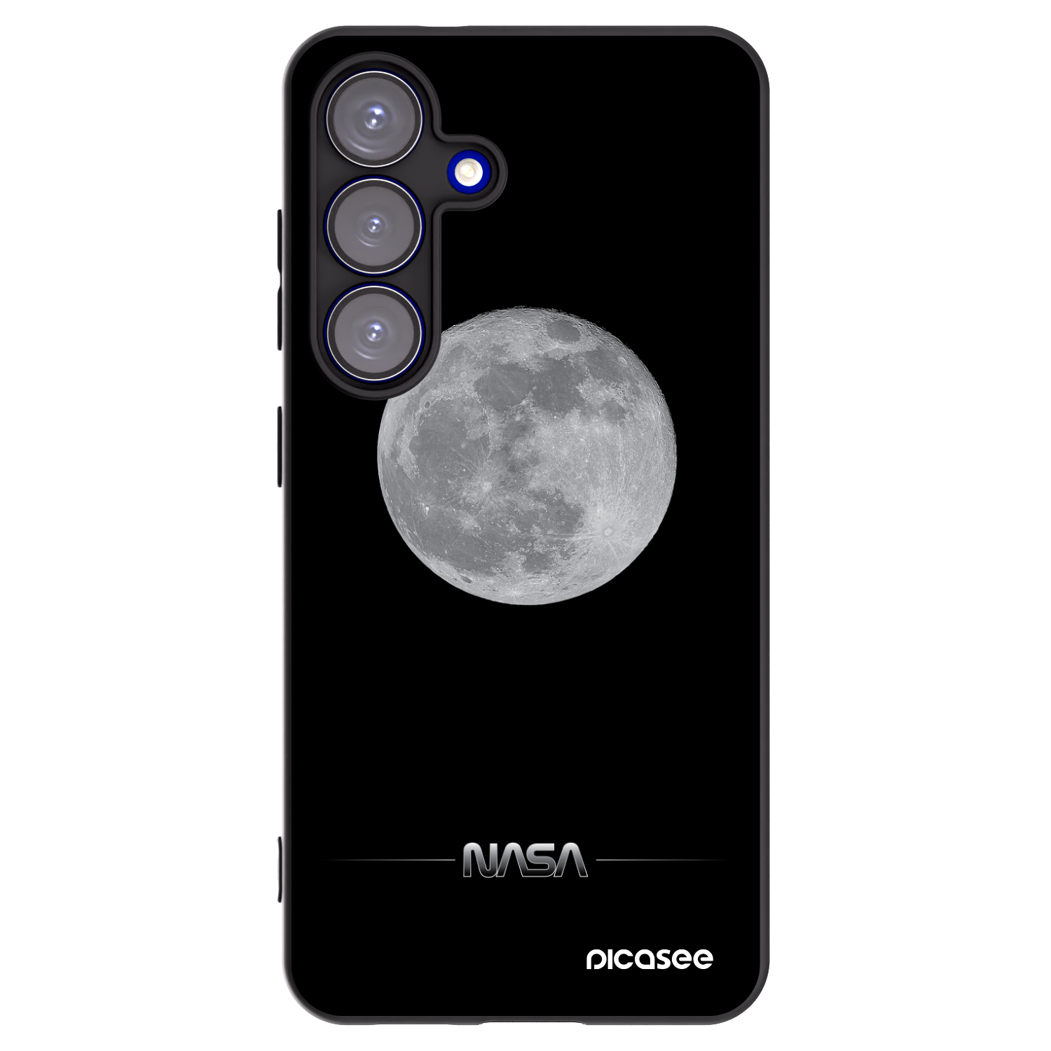 Picasee silikónový čierny obal pre Samsung Galaxy S25 5G - Moon Minimal