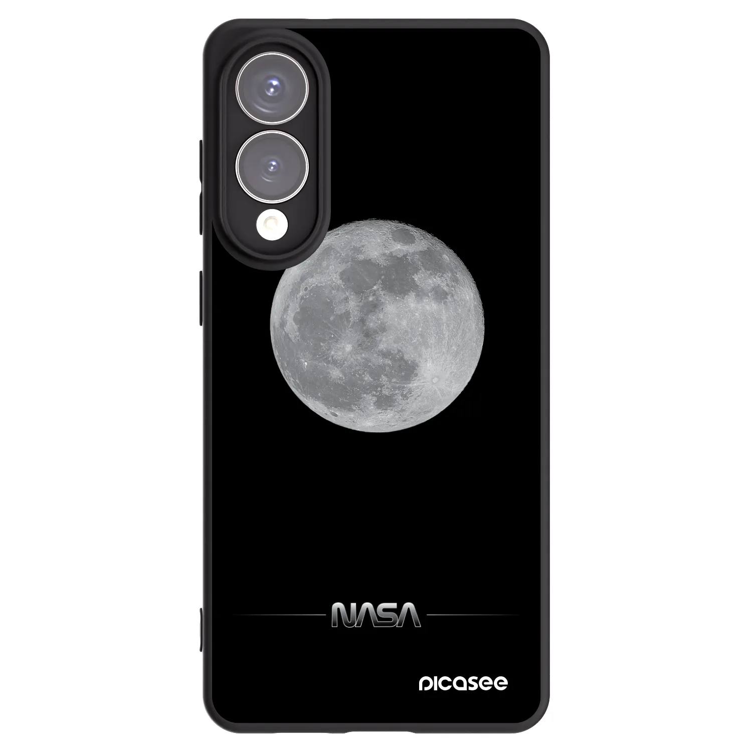 Silikónový čierny obal pre Samsung Galaxy S25 Edge 5G - Moon Minimal