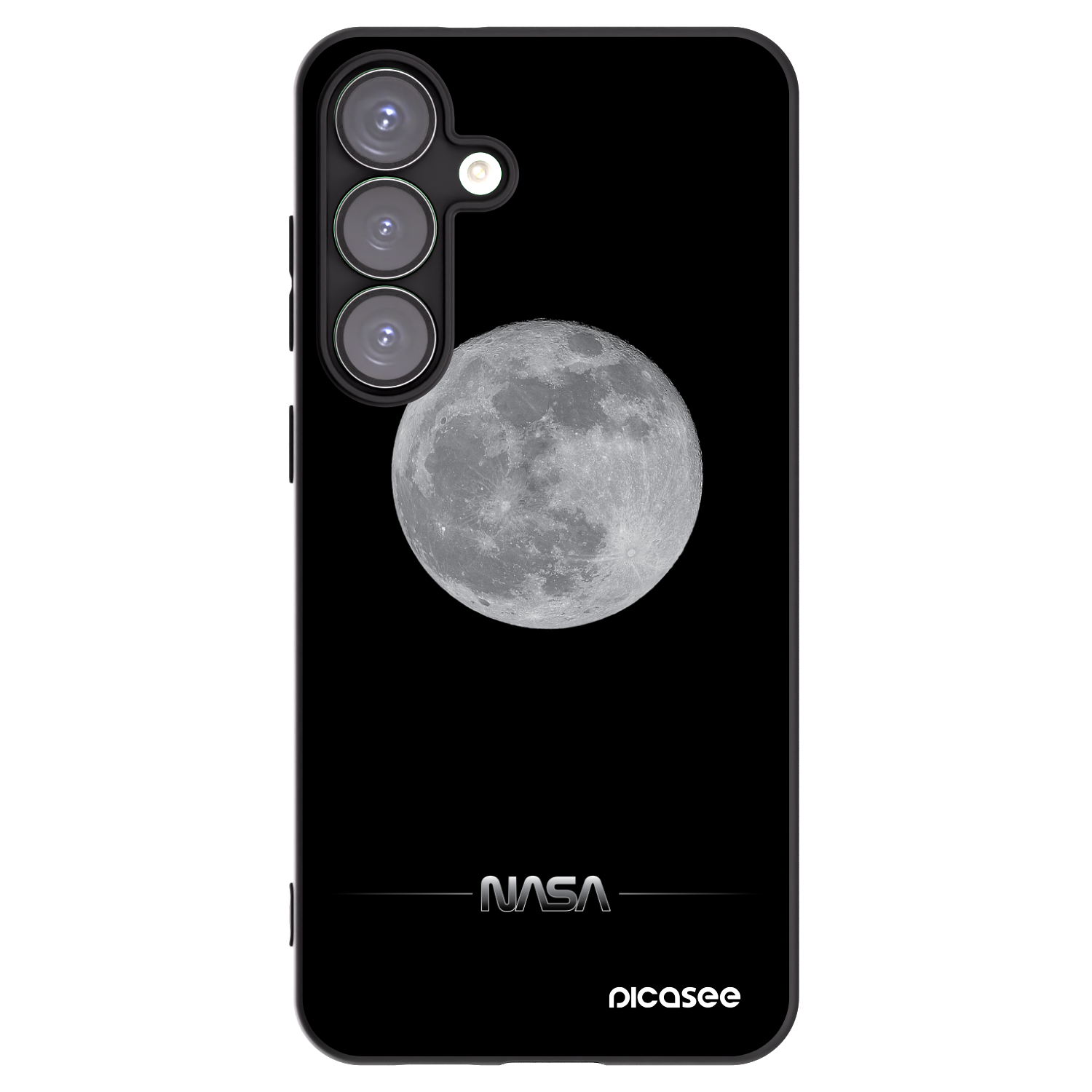 Picasee silikónový čierny obal pre Samsung Galaxy S25+ 5G - Moon Minimal