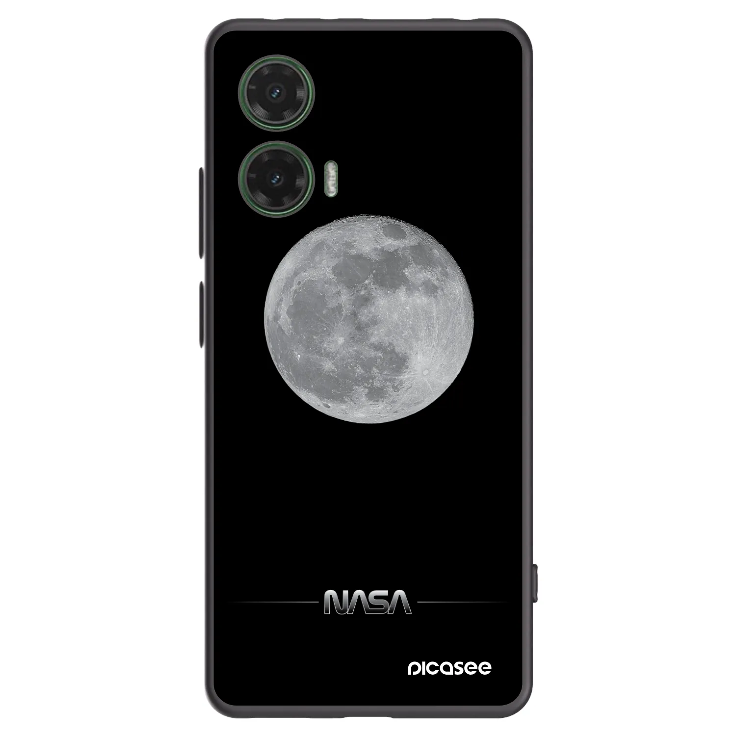 Picasee silikónový čierny obal pre Motorola Moto G35 5G - Moon Minimal