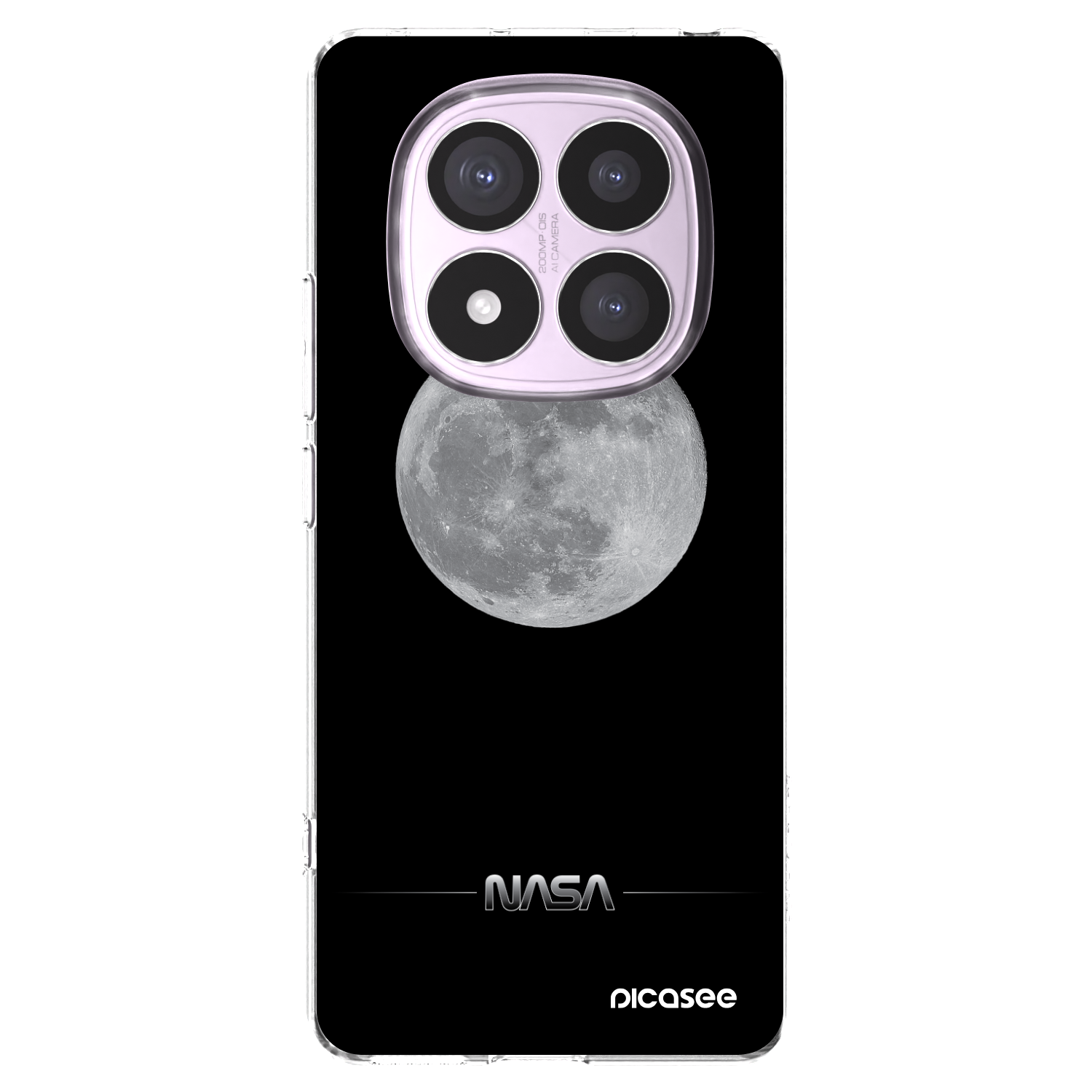 Silikónový prehľadný obal pre Xiaomi Redmi Note 14 Pro 4G - Moon Minimal