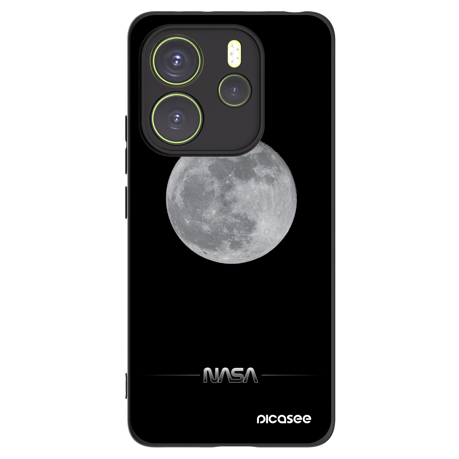 Picasee silikónový čierny obal pre Xiaomi Redmi Note 14 4G - Moon Minimal