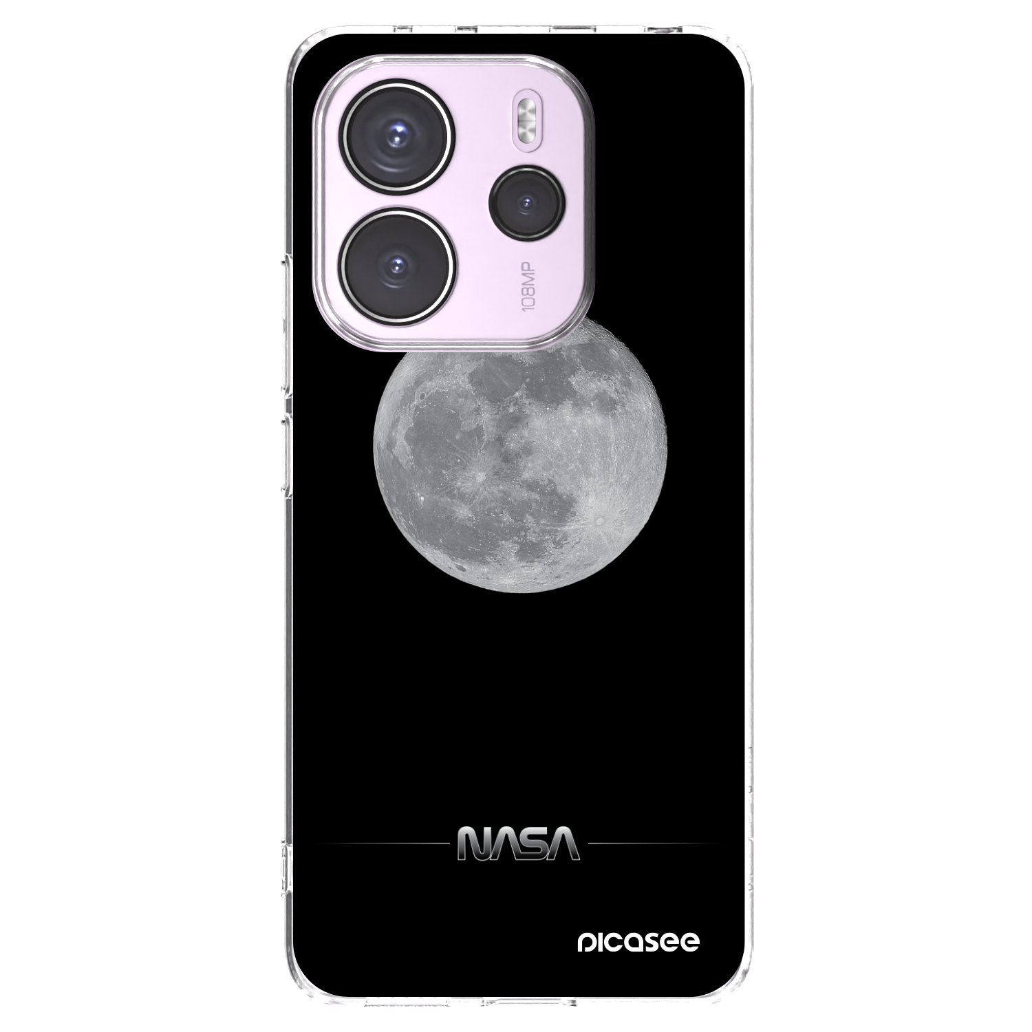 Picasee silikónový prehľadný obal pre Xiaomi Redmi Note 14 4G - Moon Minimal