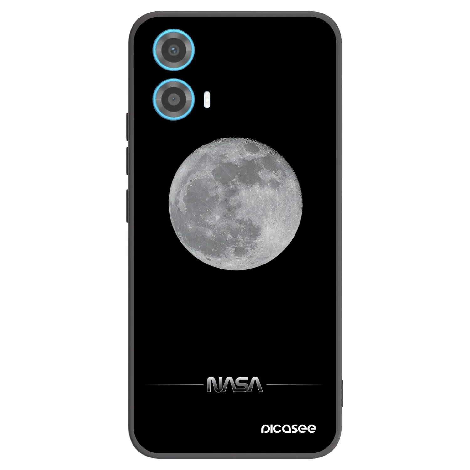Picasee silikónový čierny obal pre Motorola Moto G34 5G - Moon Minimal