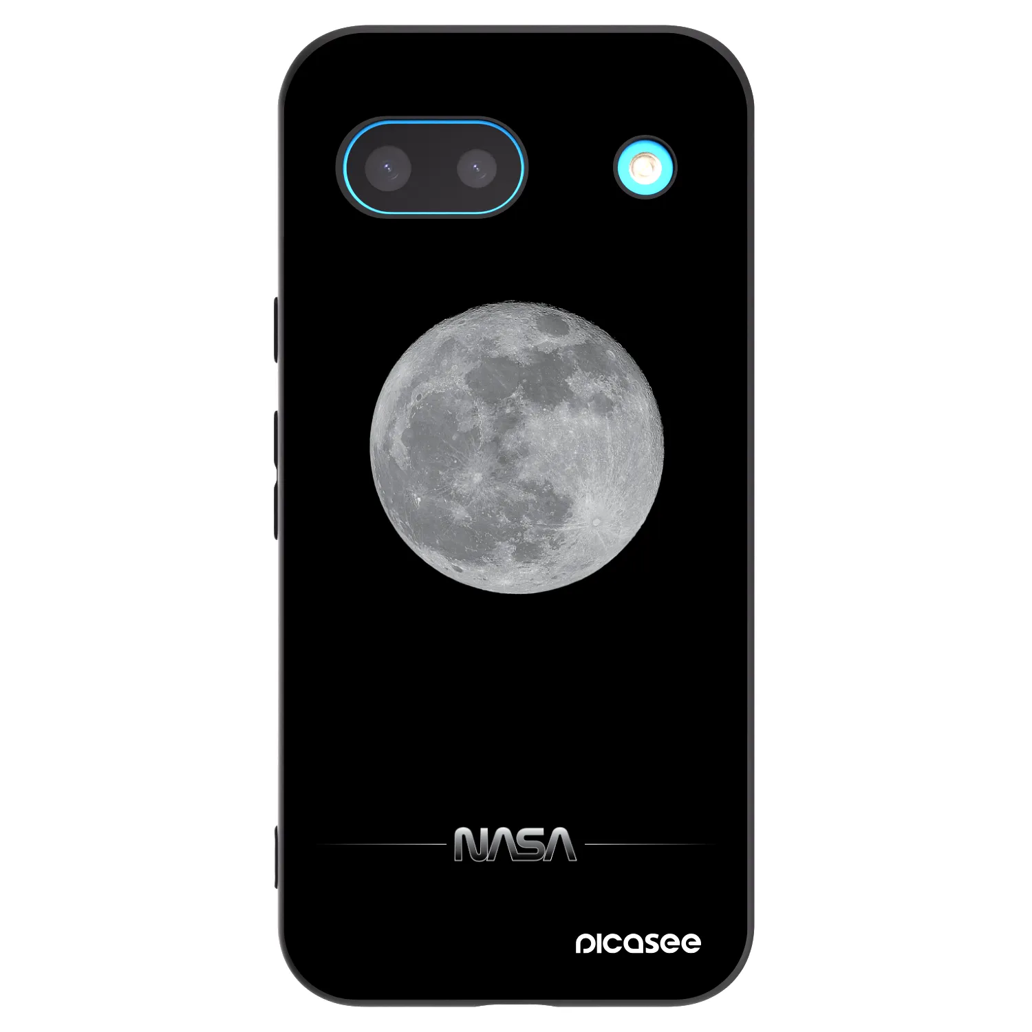 Picasee silikónový čierny obal pre Google Pixel 8a - Moon Minimal