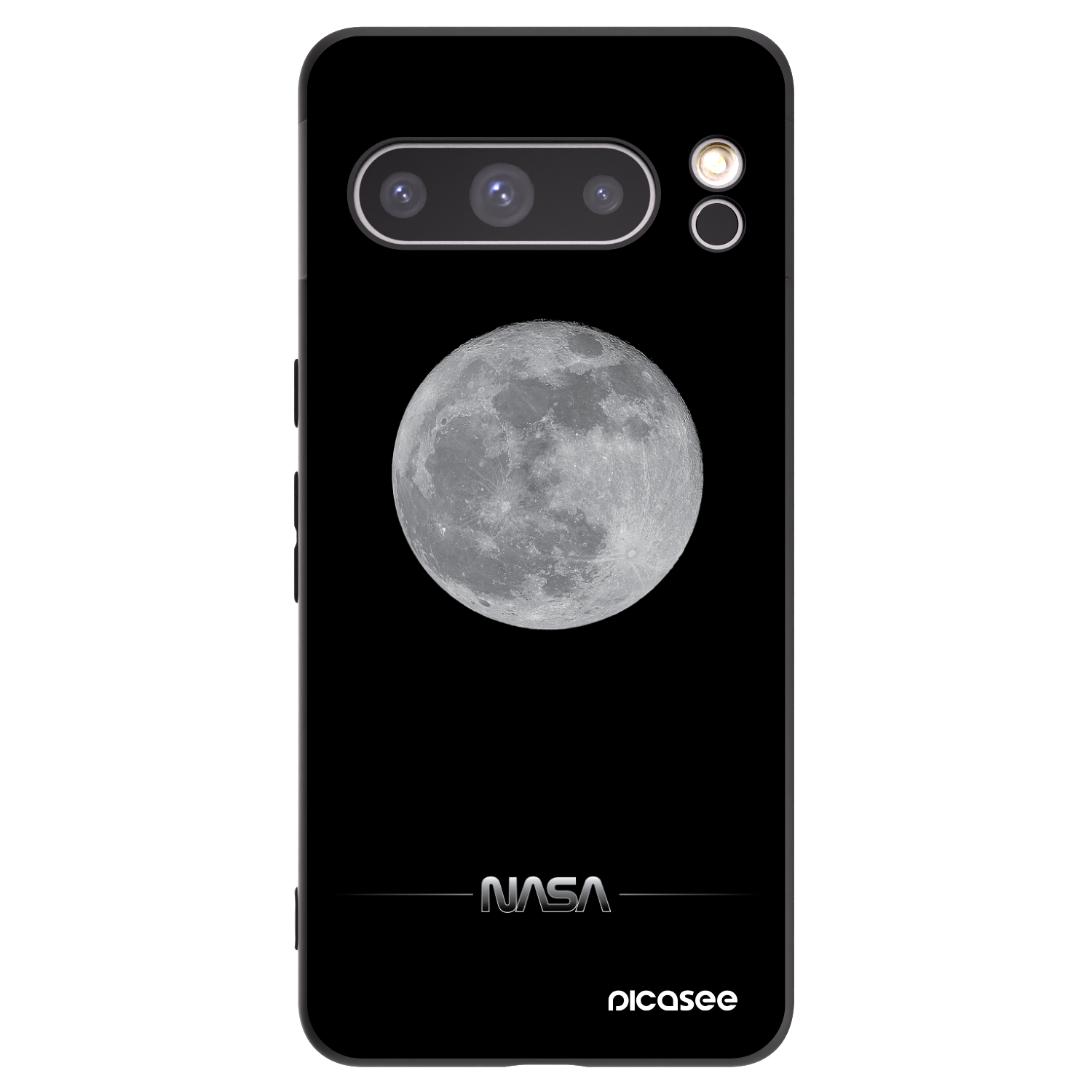 Picasee silikónový čierny obal pre Google Pixel 8 Pro - Moon Minimal