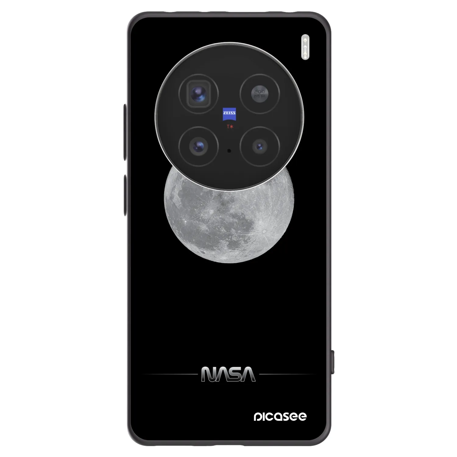 Picasee silikónový čierny obal pre Vivo X200 Pro - Moon Minimal