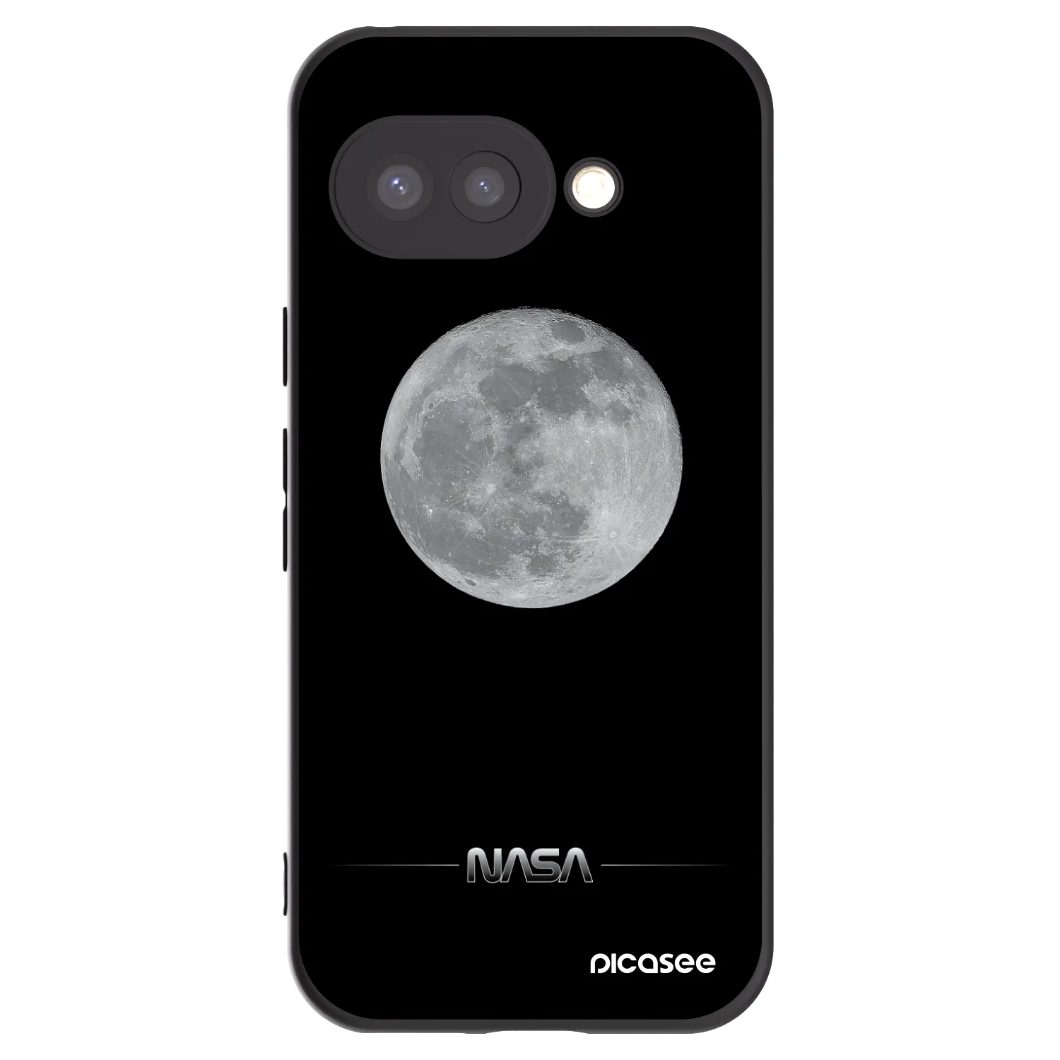 Picasee silikónový čierny obal pre Google Pixel 9a - Moon Minimal