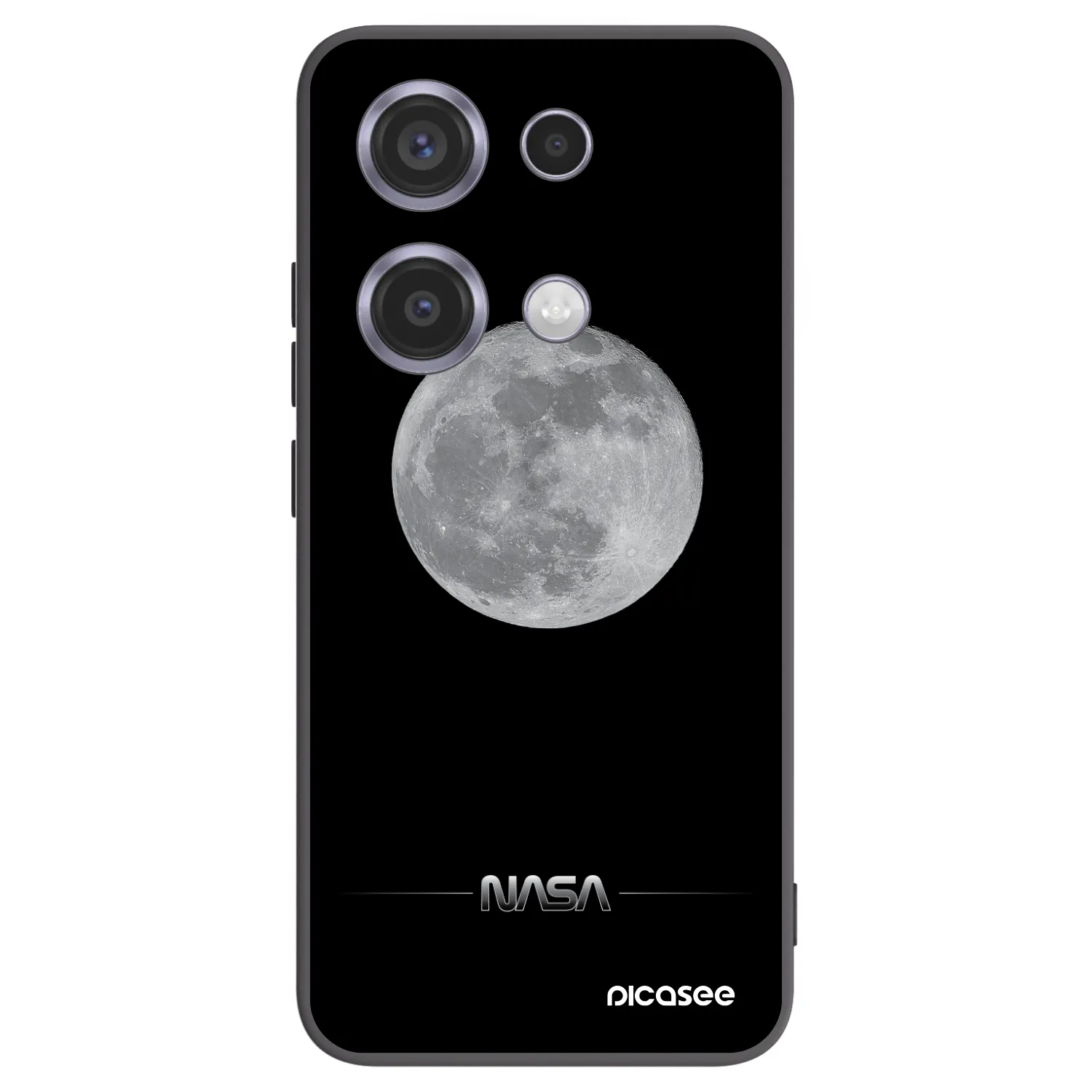 Picasee silikónový čierny obal pre Xiaomi Redmi Note 14S - Moon Minimal