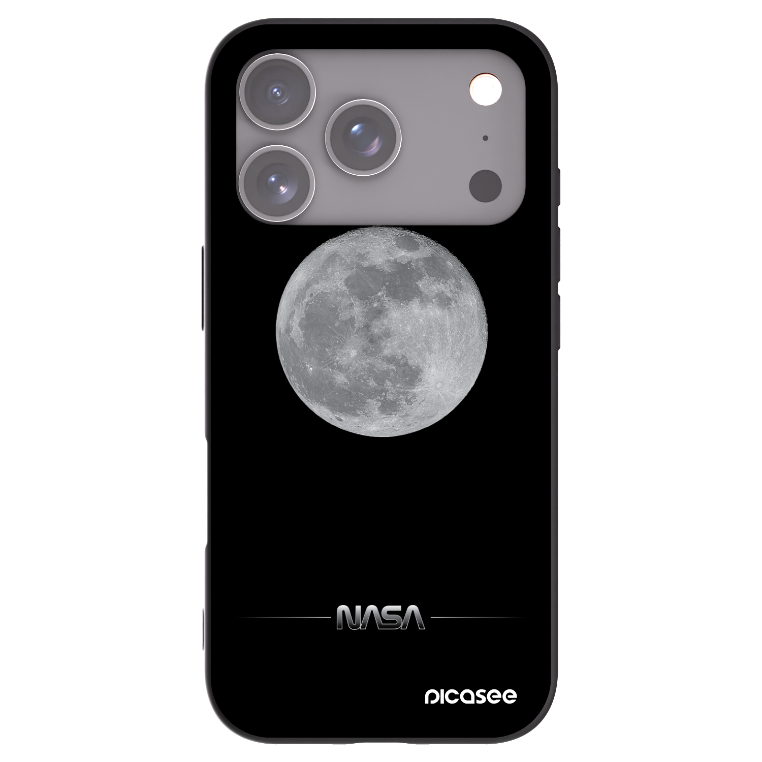 Picasee silikónový čierny obal pre Apple iPhone 17 Pro - Moon Minimal