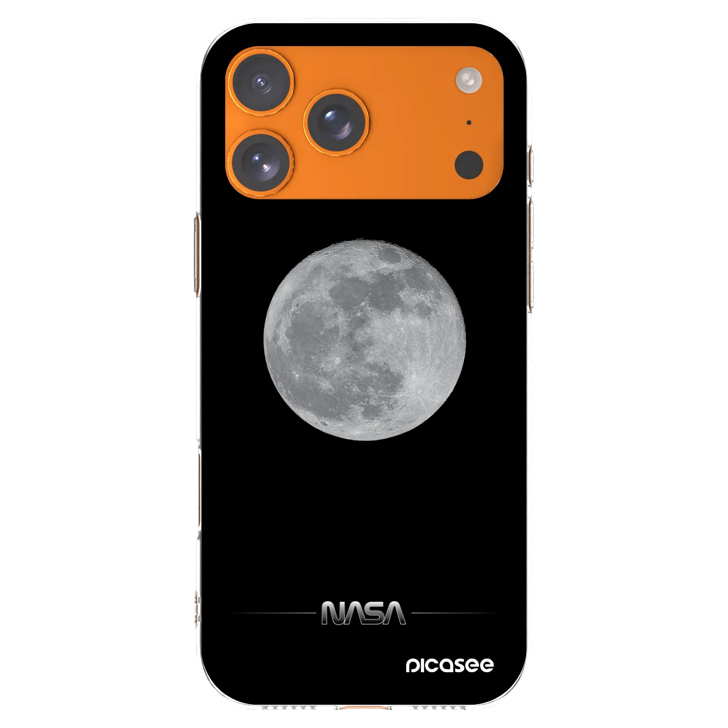 Silikónový prehľadný obal pre Apple iPhone 17 Pro Max - Moon Minimal