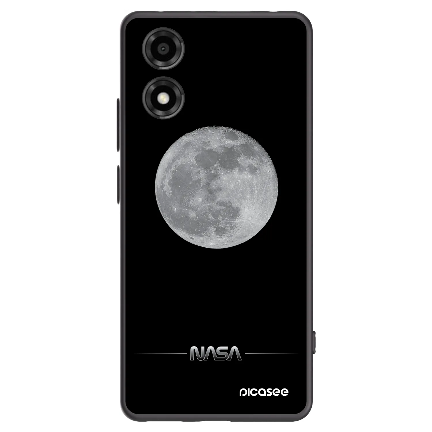 Picasee silikónový čierny obal pre Motorola Moto E14 - Moon Minimal