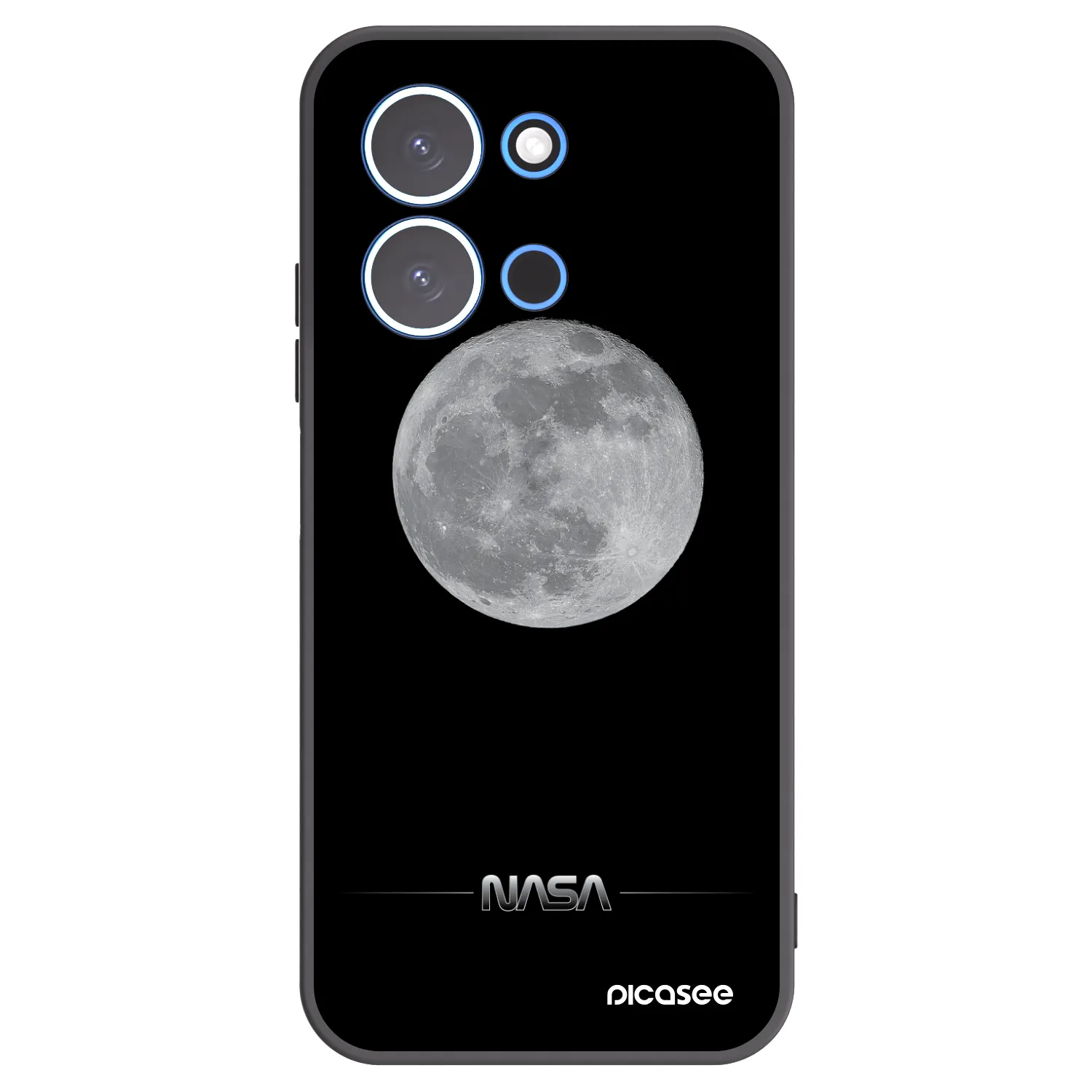 Picasee silikónový čierny obal pre Xiaomi Redmi 15C 4G - Moon Minimal