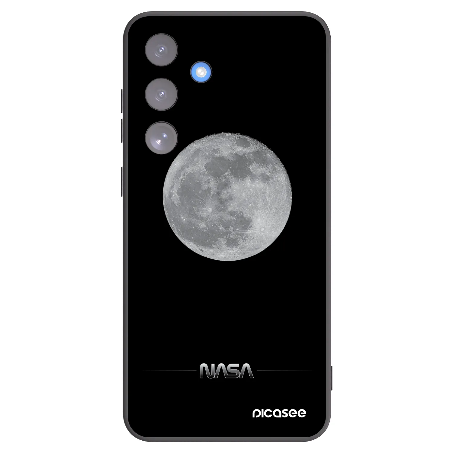 Picasee silikónový čierny obal pre Samsung Galaxy S25 FE 5G - Moon Minimal