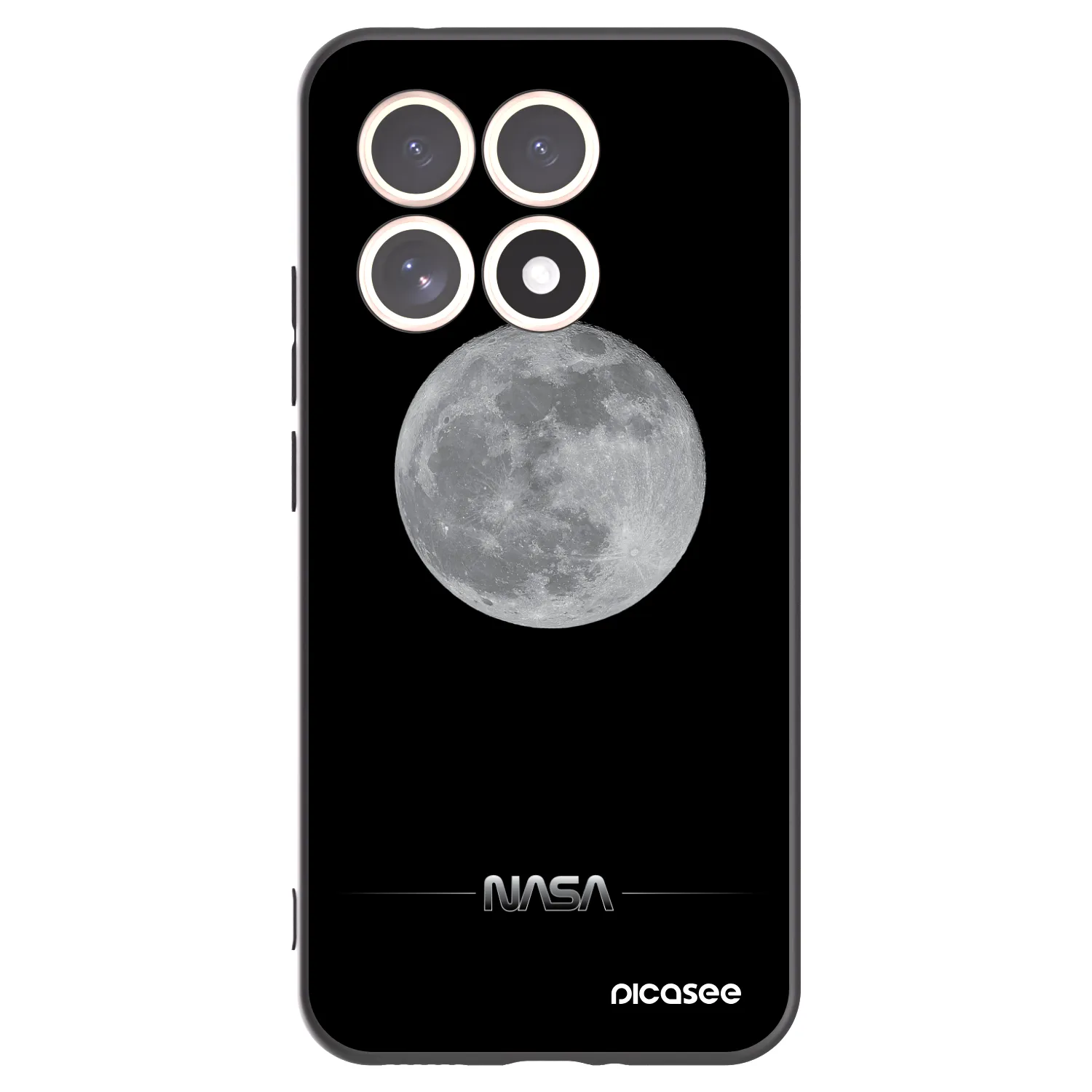 Picasee silikónový čierny obal pre Xiaomi 15T - Moon Minimal