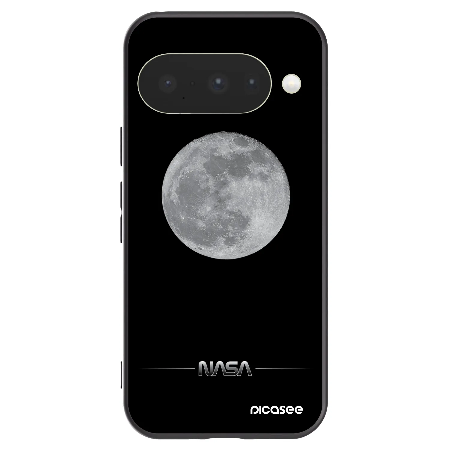 Picasee silikónový čierny obal pre Google Pixel 10 - Moon Minimal