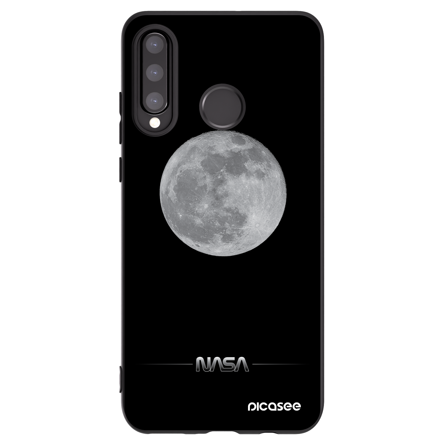 Picasee silikónový čierny obal pre Huawei P30 Lite - Moon Minimal