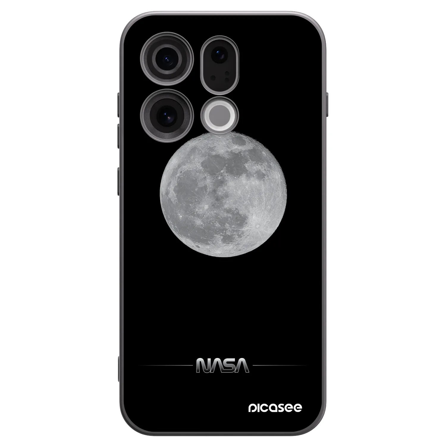 Picasee silikónový čierny obal pre OPPO Find X9 - Moon Minimal