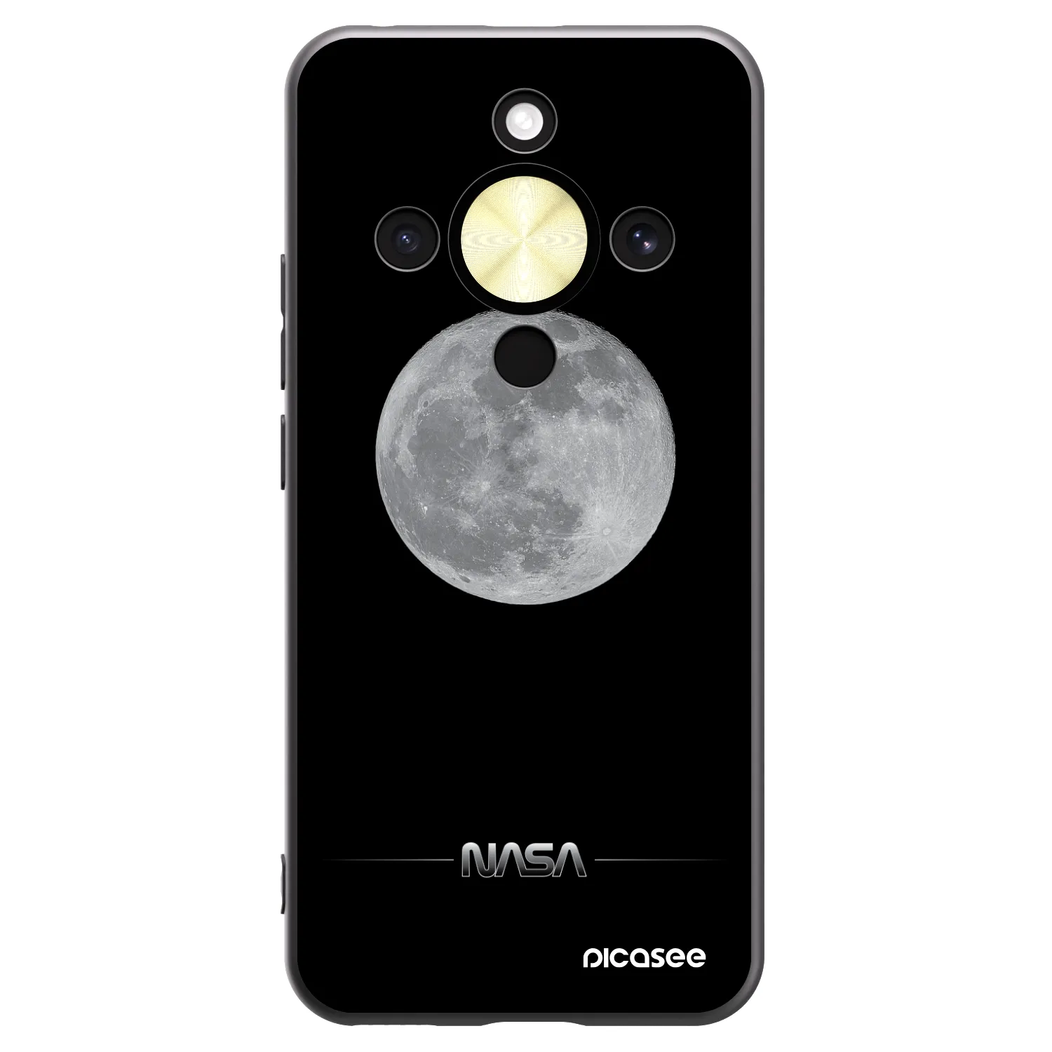 Picasee silikónový čierny obal pre Honor Magic8 Lite 5G - Moon Minimal