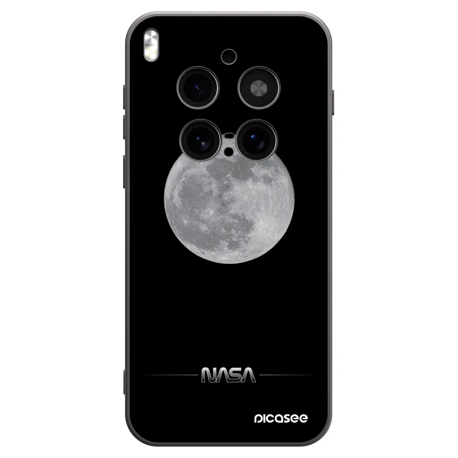 Picasee silikónový čierny obal pre Vivo X300 Pro - Moon Minimal