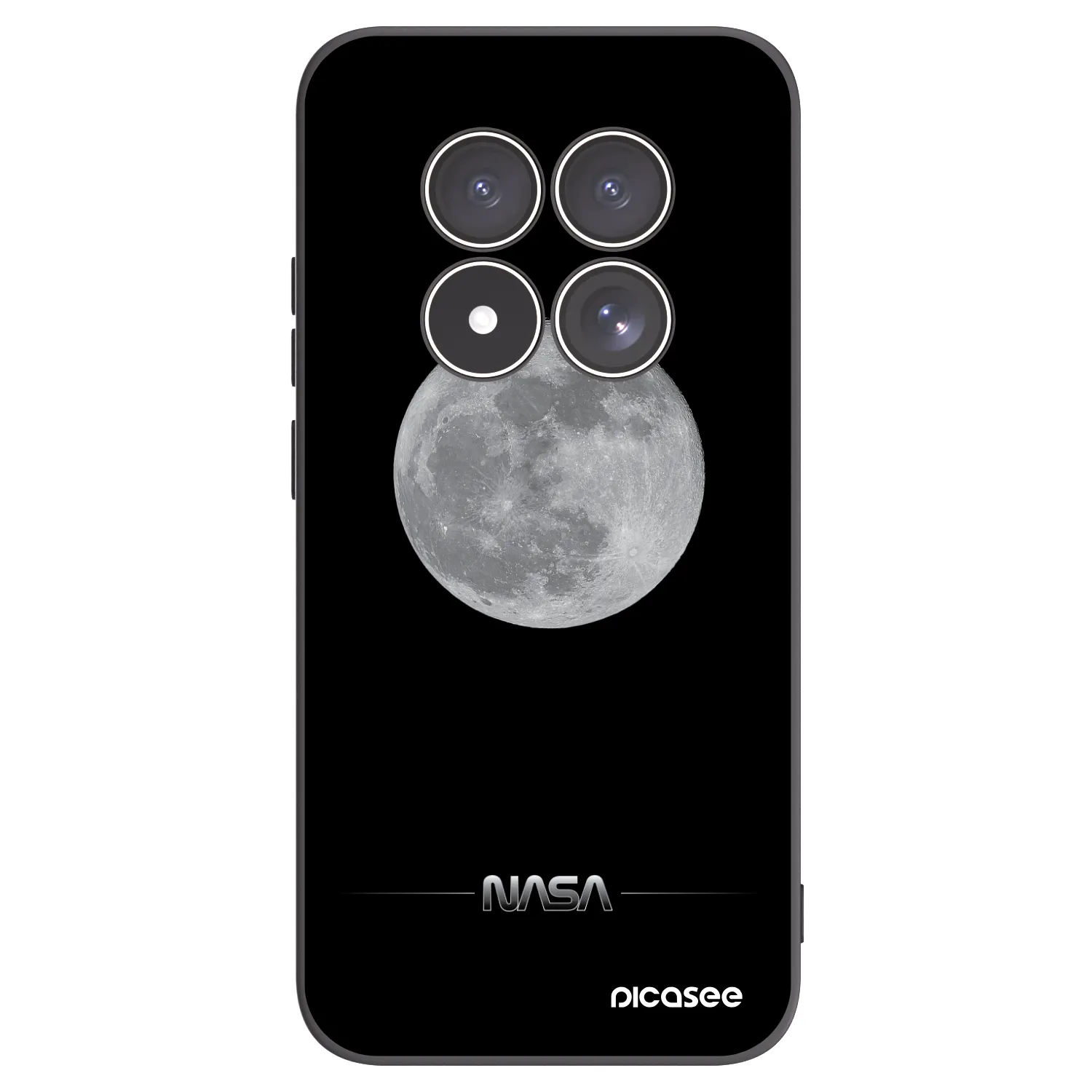Picasee silikónový čierny obal pre Xiaomi Redmi Note 15 Pro 5G - Moon Minimal