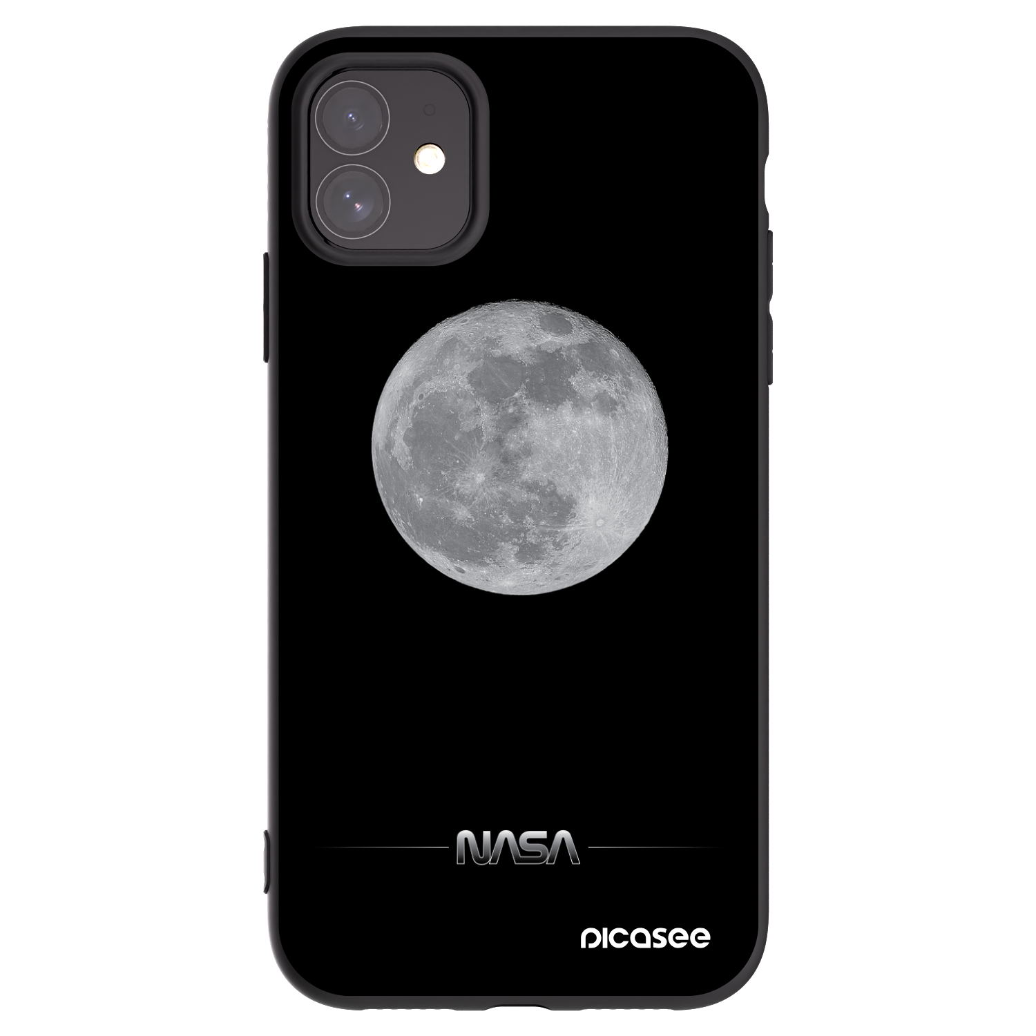 Picasee silikónový čierny obal pre Apple iPhone 11 - Moon Minimal