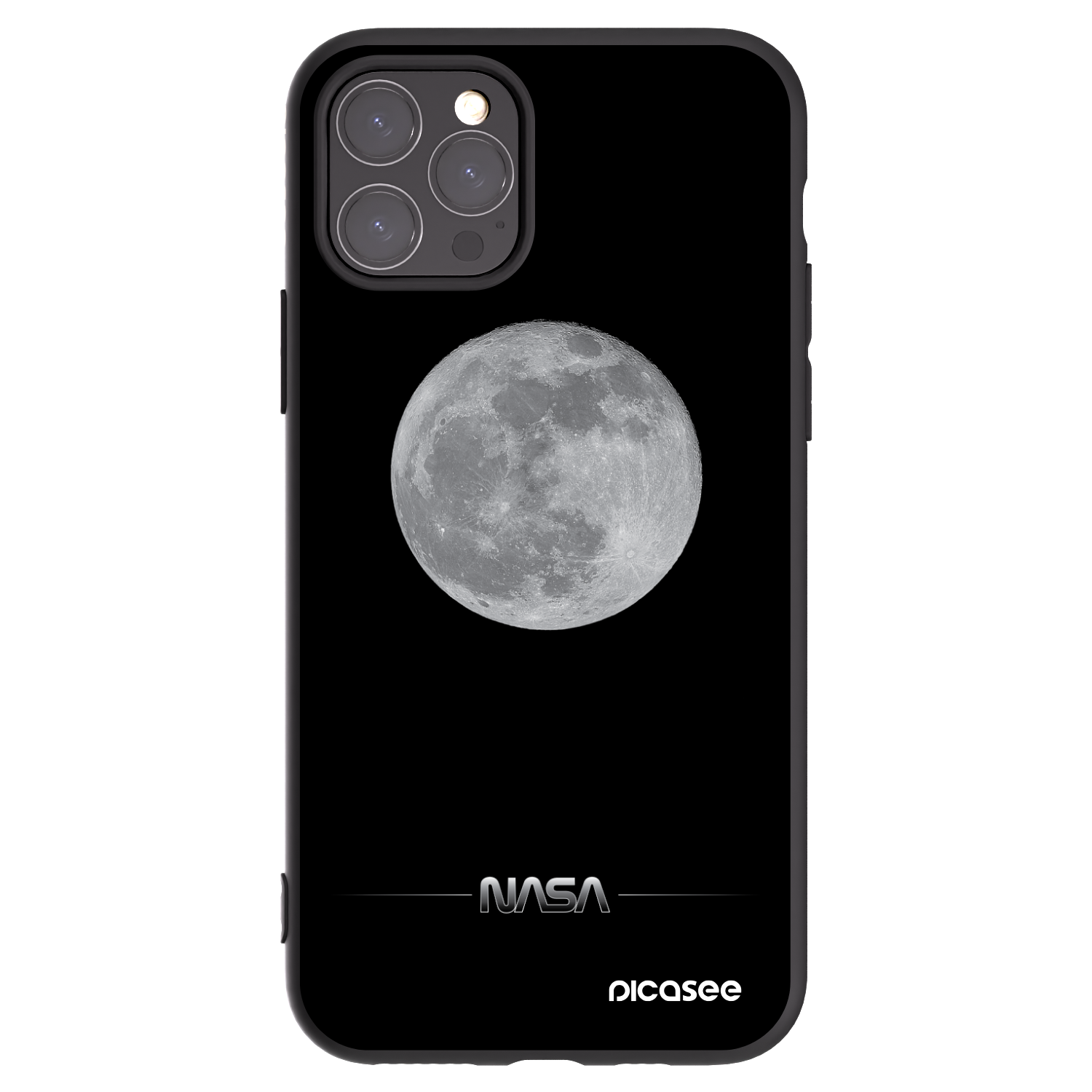 Picasee silikónový čierny obal pre Apple iPhone 11 Pro - Moon Minimal