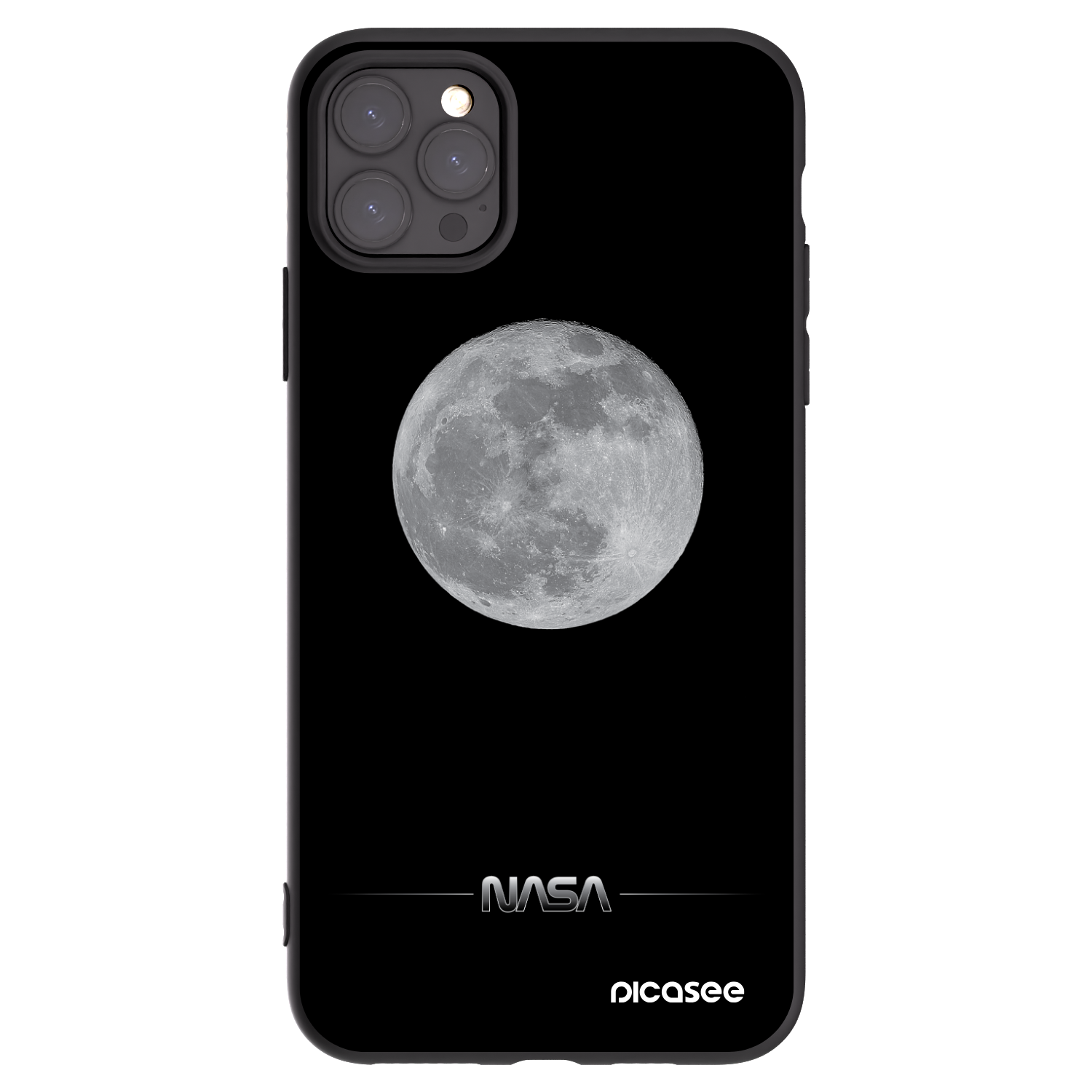 Picasee silikónový čierny obal pre Apple iPhone 11 Pro Max - Moon Minimal