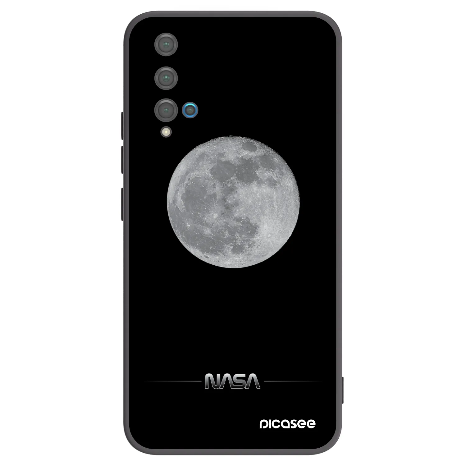 Picasee silikónový čierny obal pre Huawei Nova 5T - Moon Minimal