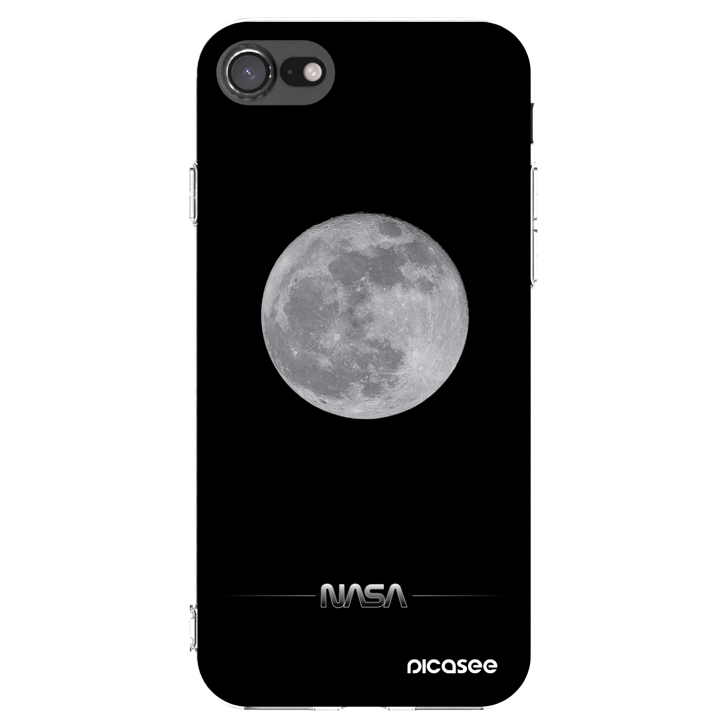 Picasee silikónový prehľadný obal pre Apple iPhone SE 2020 - Moon Minimal