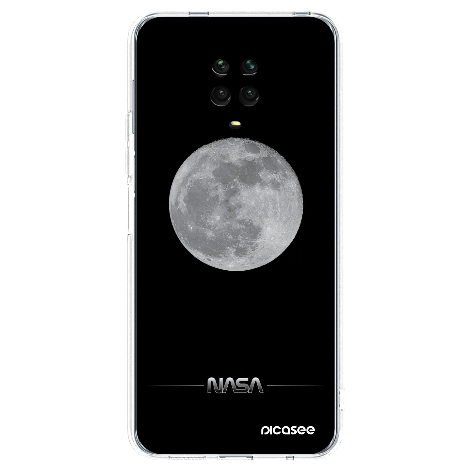Picasee silikónový prehľadný obal pre Xiaomi Redmi Note 9 Pro - Moon Minimal
