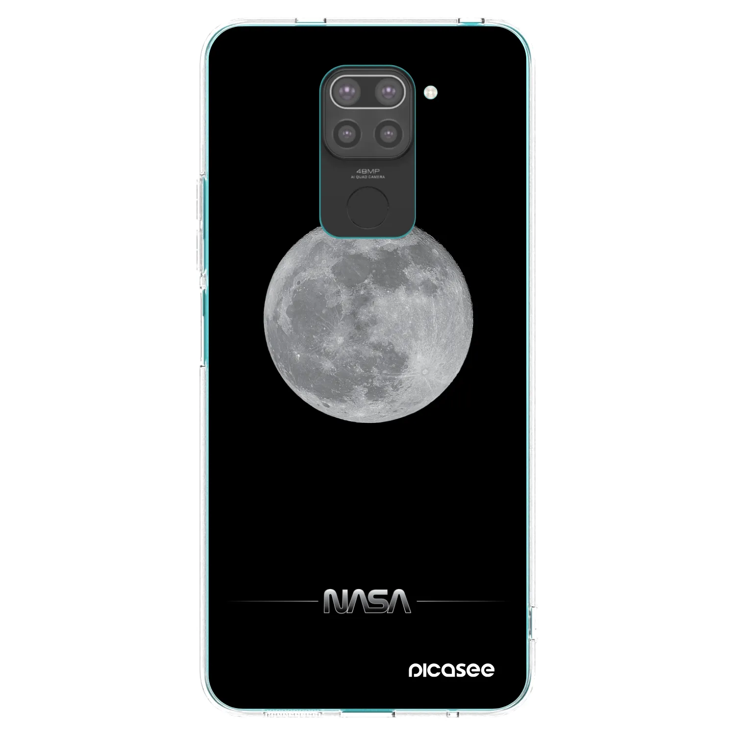 Picasee silikónový čierny obal pre Xiaomi Redmi Note 9 - Moon Minimal