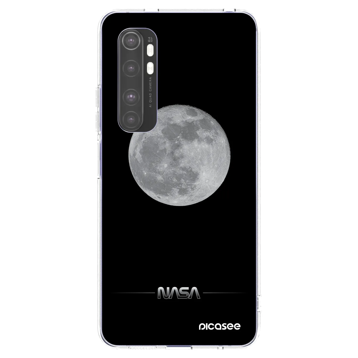 Picasee silikónový prehľadný obal pre Xiaomi Mi Note 10 Lite - Moon Minimal